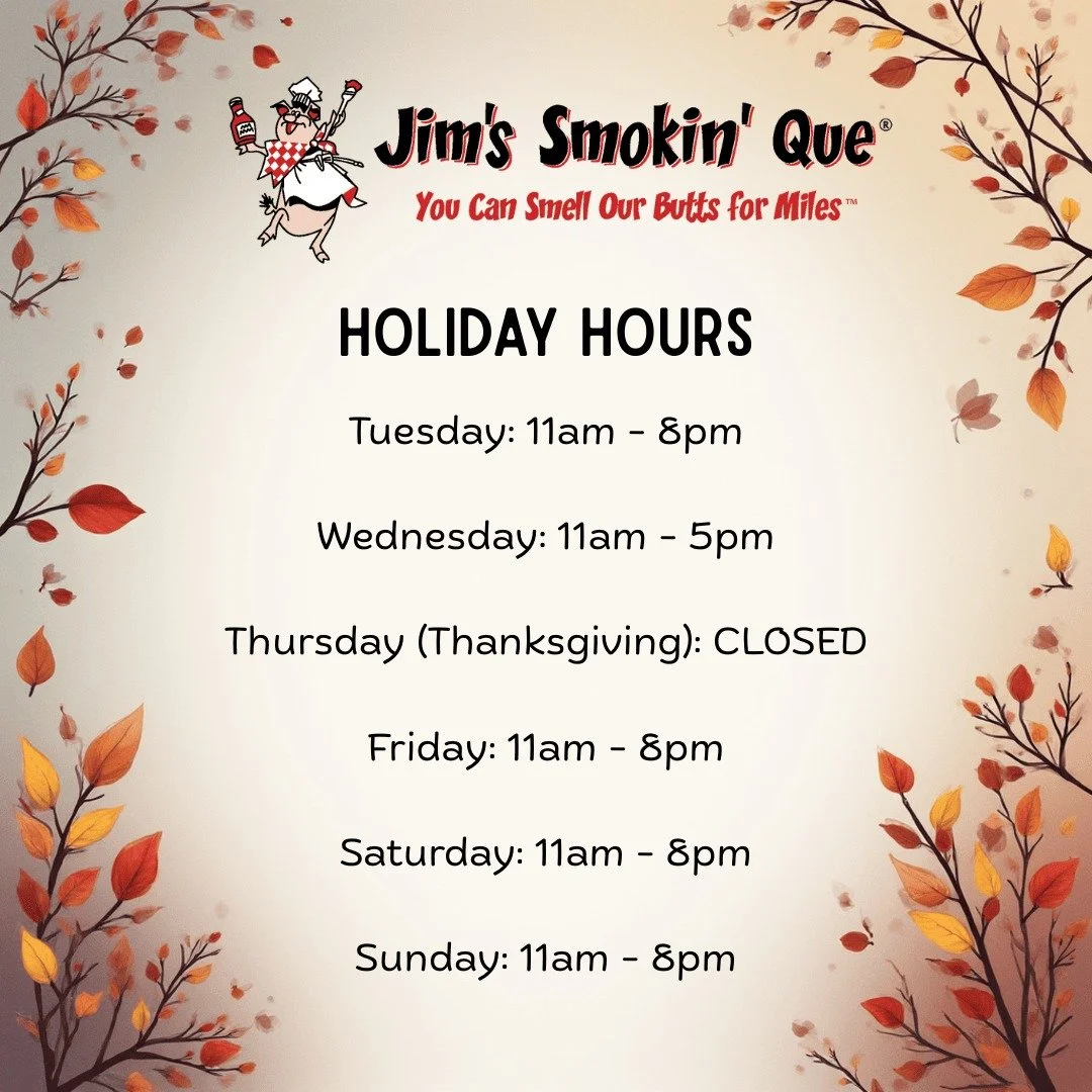 We hope you have a wonderful Thanksgiving with your Family and Friends!!! Please note our Thanksgiving Holiday Store hours...

Tuesday: 11am - 8pm

Wednesday: 11am - 5pm

Thursday (Thanksgiving): CLOSED

Friday: 11am - 8pm

Saturday: 11am - 8pm

Sund