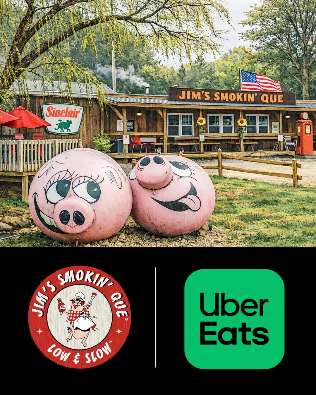 GREAT NEWS!!! 

Jim's Smokin' Que is now offering DELIVERY with UberEats!!! Get our delicious  smoked BBQ delivered to your home or office.

Click Here to order - https://tinyurl.com/jsq-ubereats or go to UberEats app and search for (Jim's Smokin' Qu