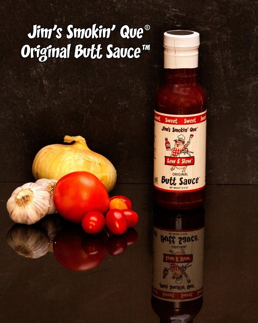 Our Jim's Smokin' Que&reg; Original Butt Sauce&trade;  is the ultimate wingman for your brisket. It&rsquo;s sweet, smoky, and smooth enough to "charm the bark off a brisket."

Order Online - https://jimssmokinque.com/sauce