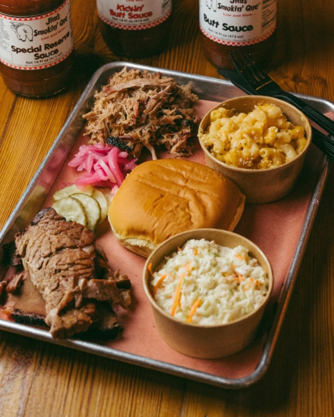 Calling all BBQ fans! If you&rsquo;re serious about smoke and flavor, it&rsquo;s time to tackle the Carnivore Combo Plates at Jim&rsquo;s Smokin&rsquo; Que&reg; . Why settle for one when you can have it all?

Customize your platter with our signature