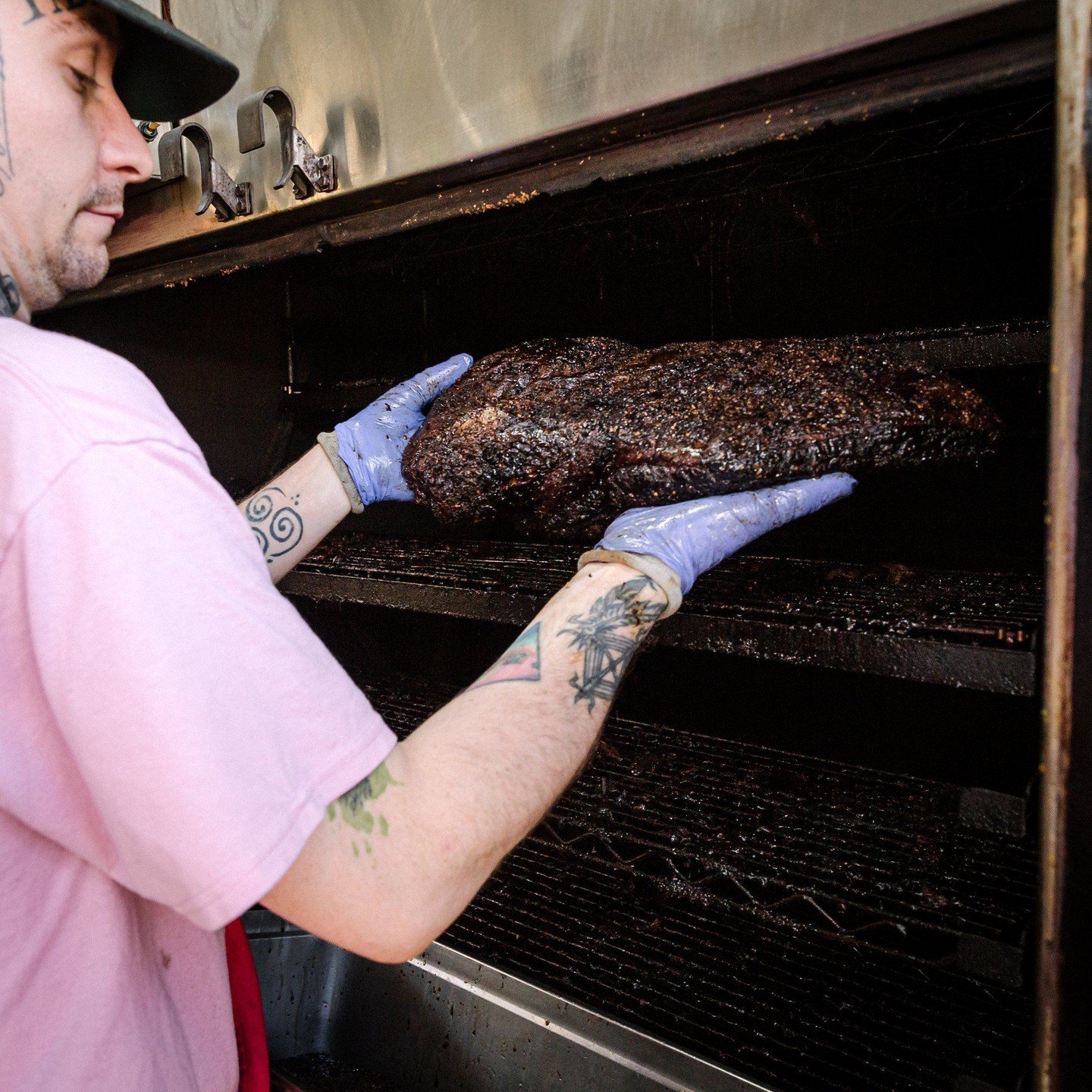 250 degrees. Seasoned cherry wood. 14 hours. One brisket. Zero regrets.