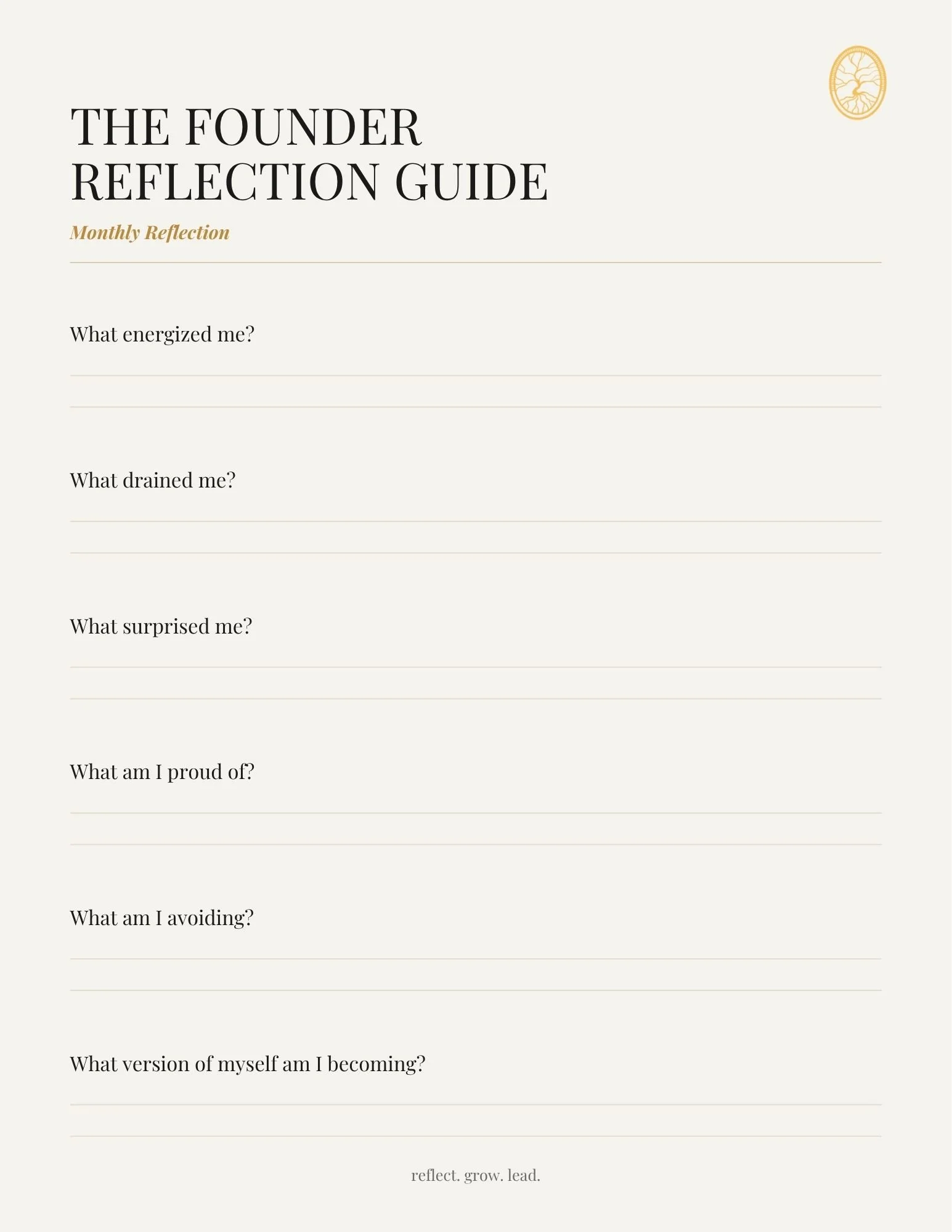 Founder Reflection Guide