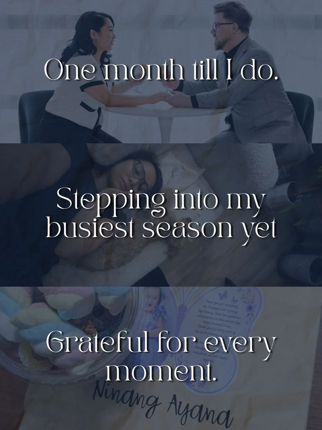 One month until the wedding. (Someone tell me if this is when I'm supposed to start freaking out. 😅)

It's also one of the busiest seasons of my life.

Between wedding planning, growing a business, and serving clients across multiple provinces, ther
