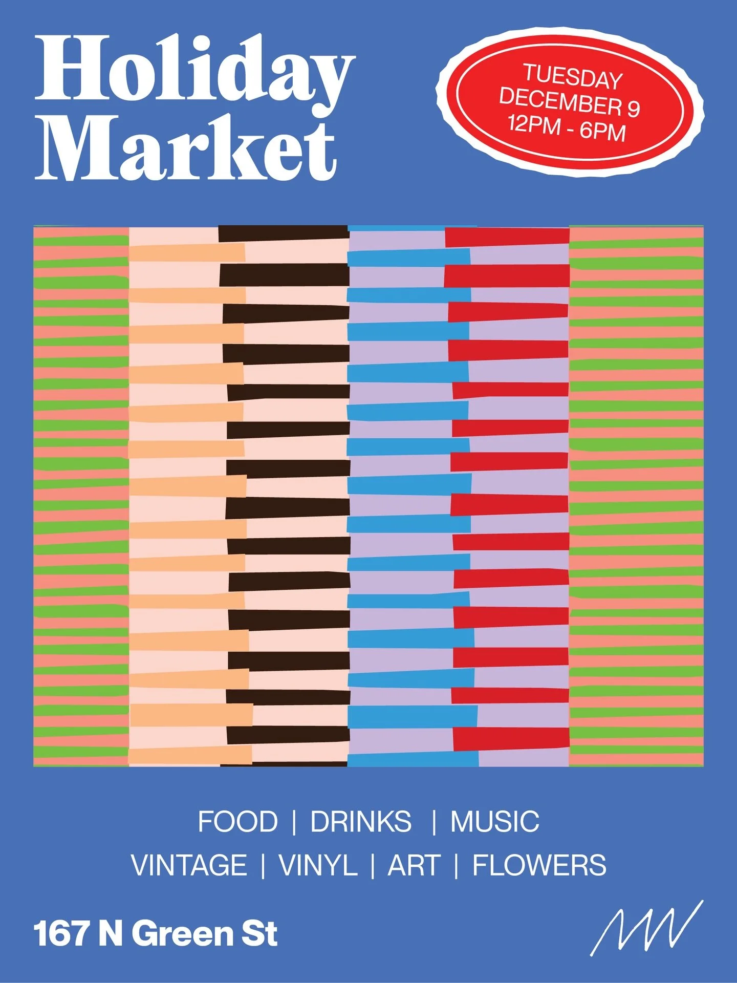 🚨POP-UP ALERT🚨 We&rsquo;re thrilled to be taking part in the @167greenstreet Holiday Market on Tuesday, December 9! Stop by our booth in Fulton Market District from 12-6pm to dig through a large, curated selection of used LPs and 45s, plus a specia