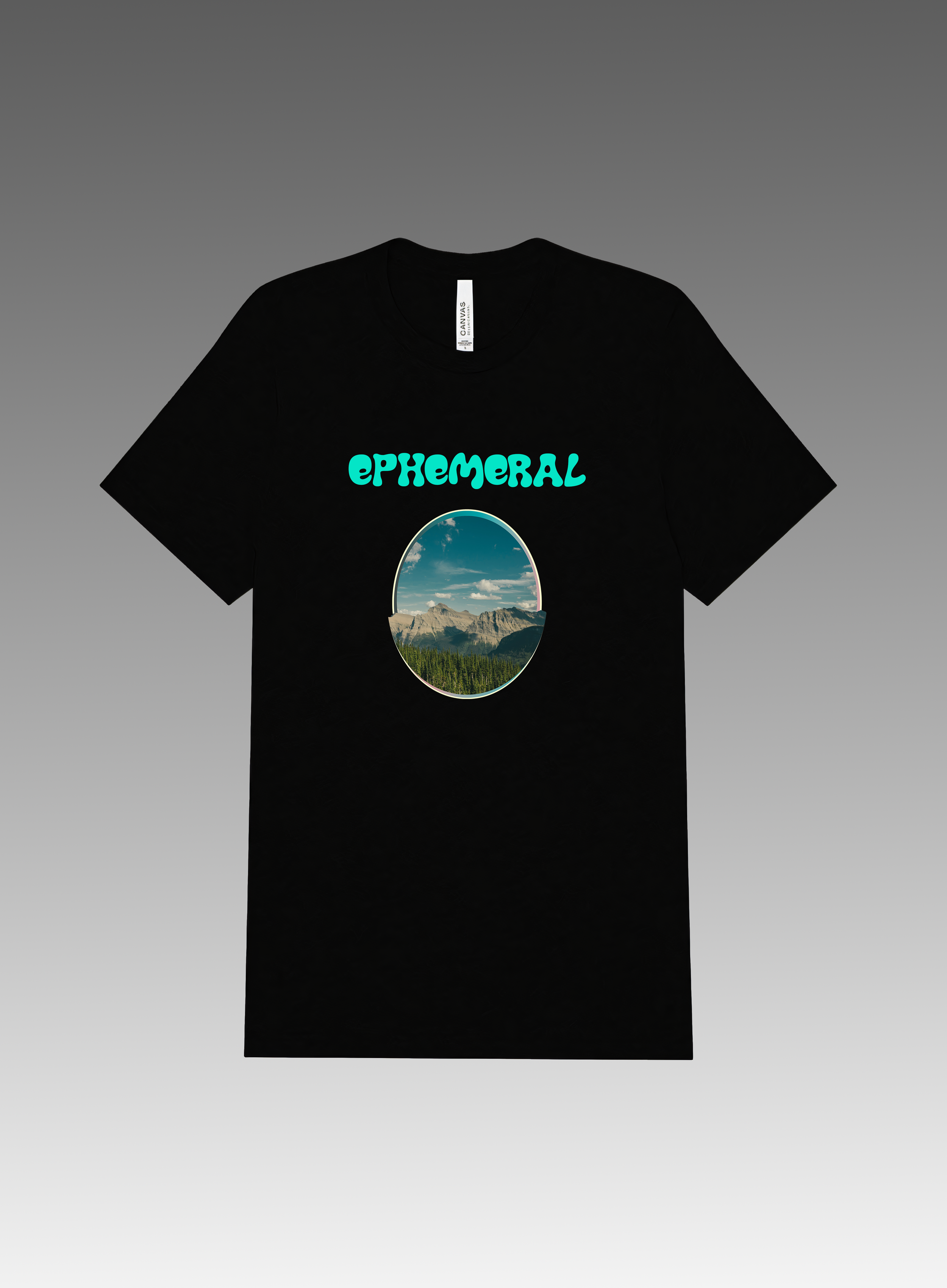 Ephemeral GNP (1980's Glitter Edition w/ Puffy 3D Letters): Black T-Shirt