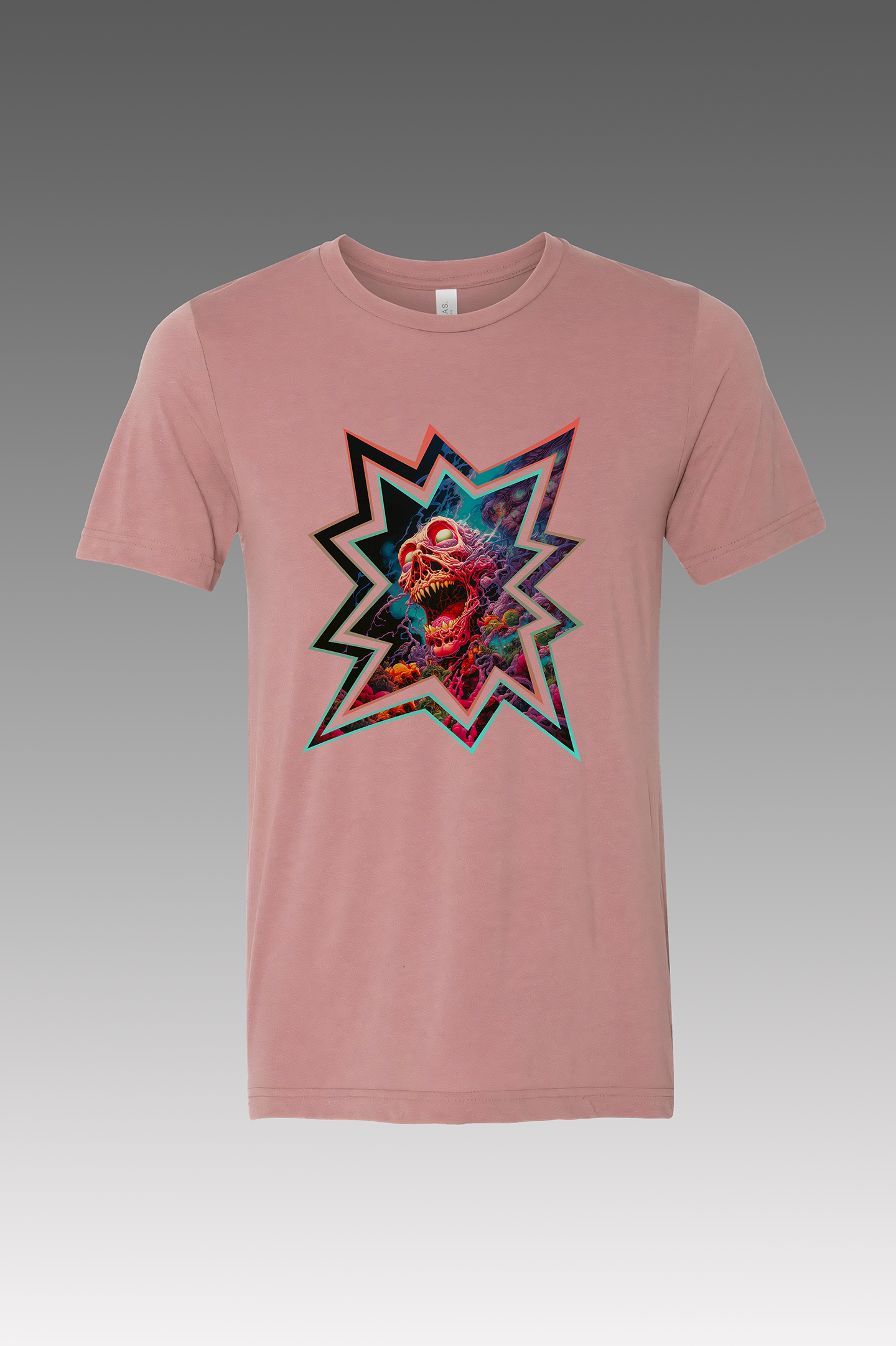 Saturday Morning Cartoon Ghoul (1980's Glitter Edition) Mauve T-Shirt