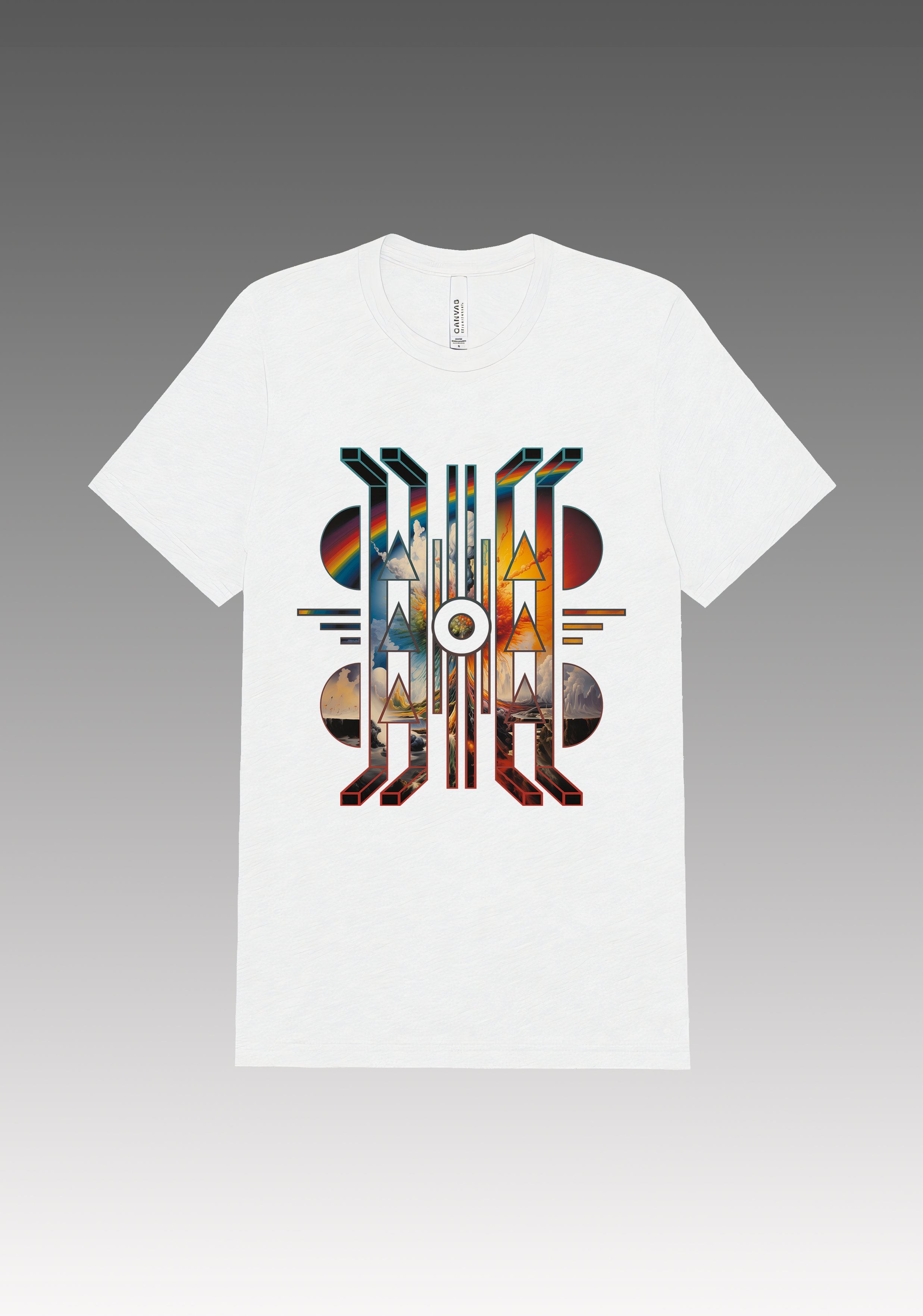Dark Rainbow Fantasy (1980's Glitter Edition) White T-Shirt