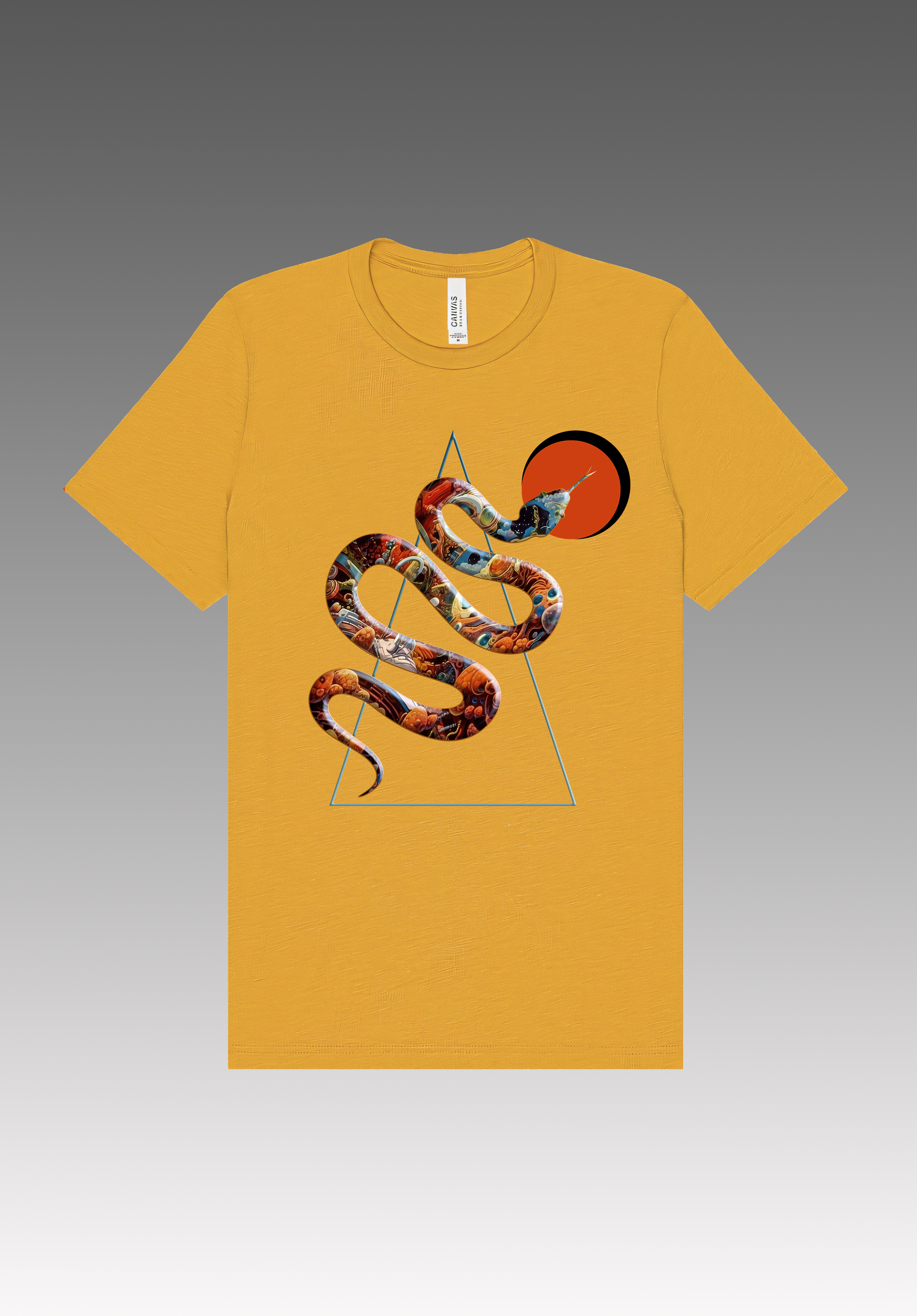 Cosmic Snake Variant #1 (1980's Glitter Edition) Mustard T-Shirt