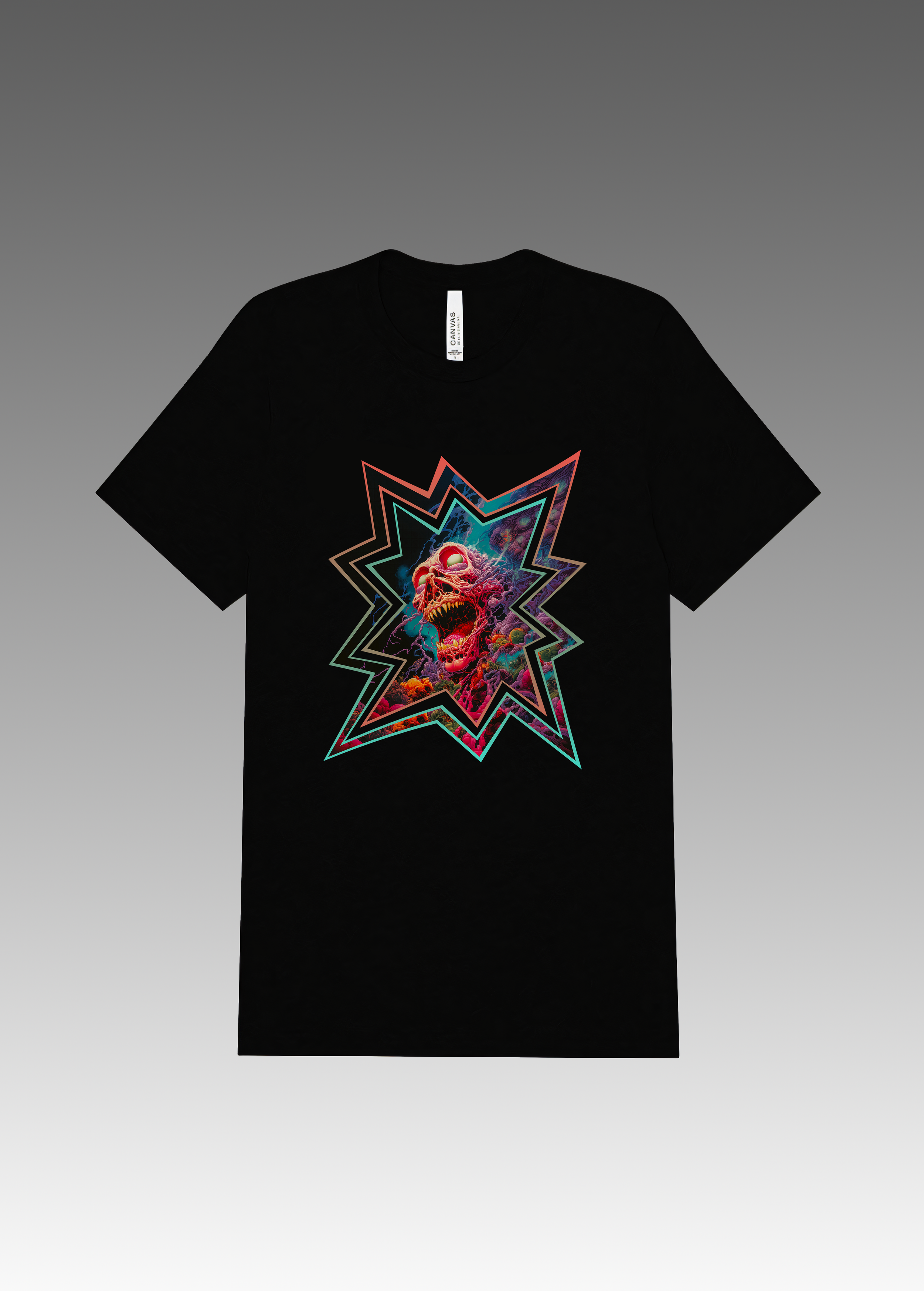 Saturday Morning Cartoon Ghoul (1980's Glitter Edition) Black T-Shirt