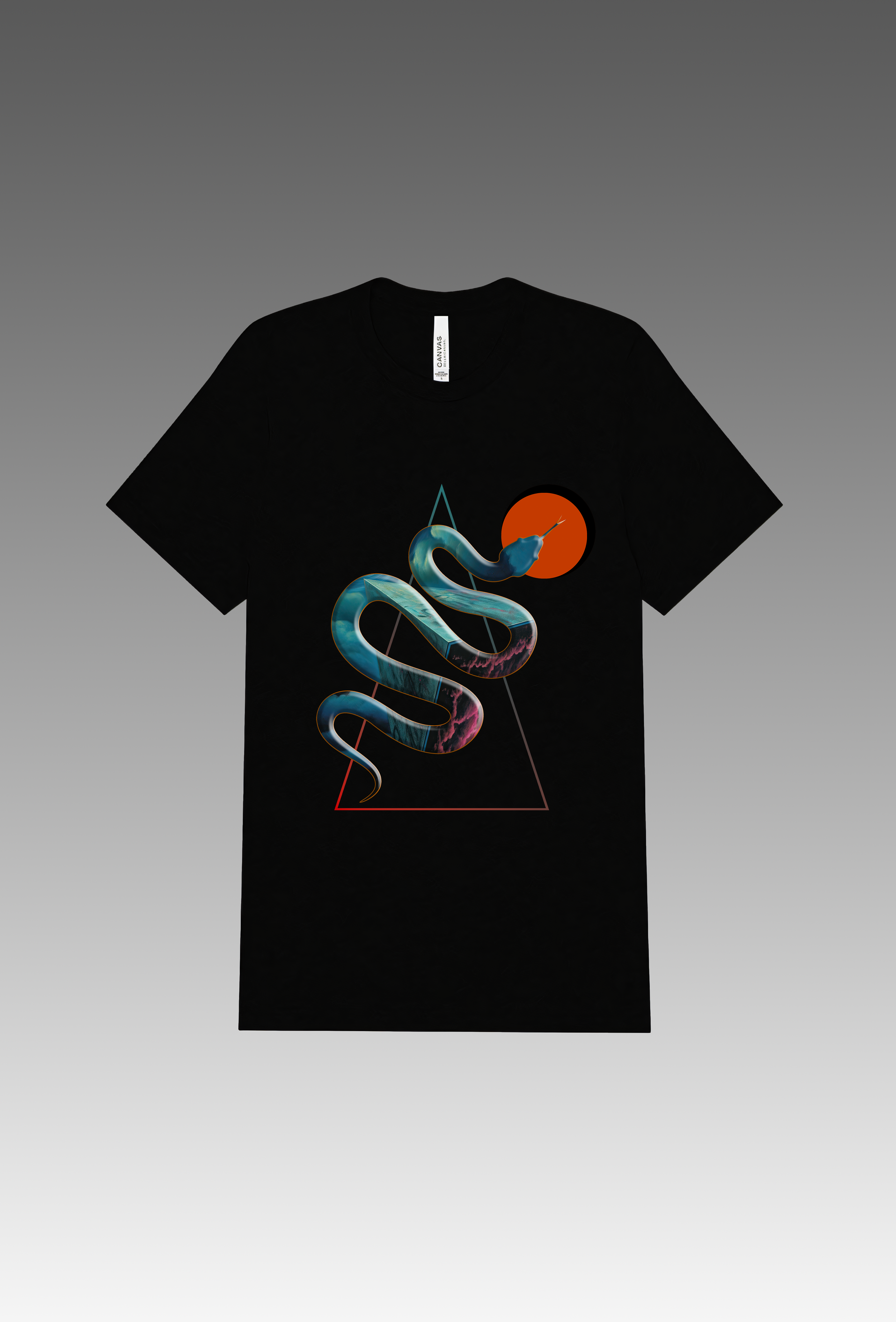 Cosmic Snake Variant #3 (1980's Glitter Edition): Black T-Shirt