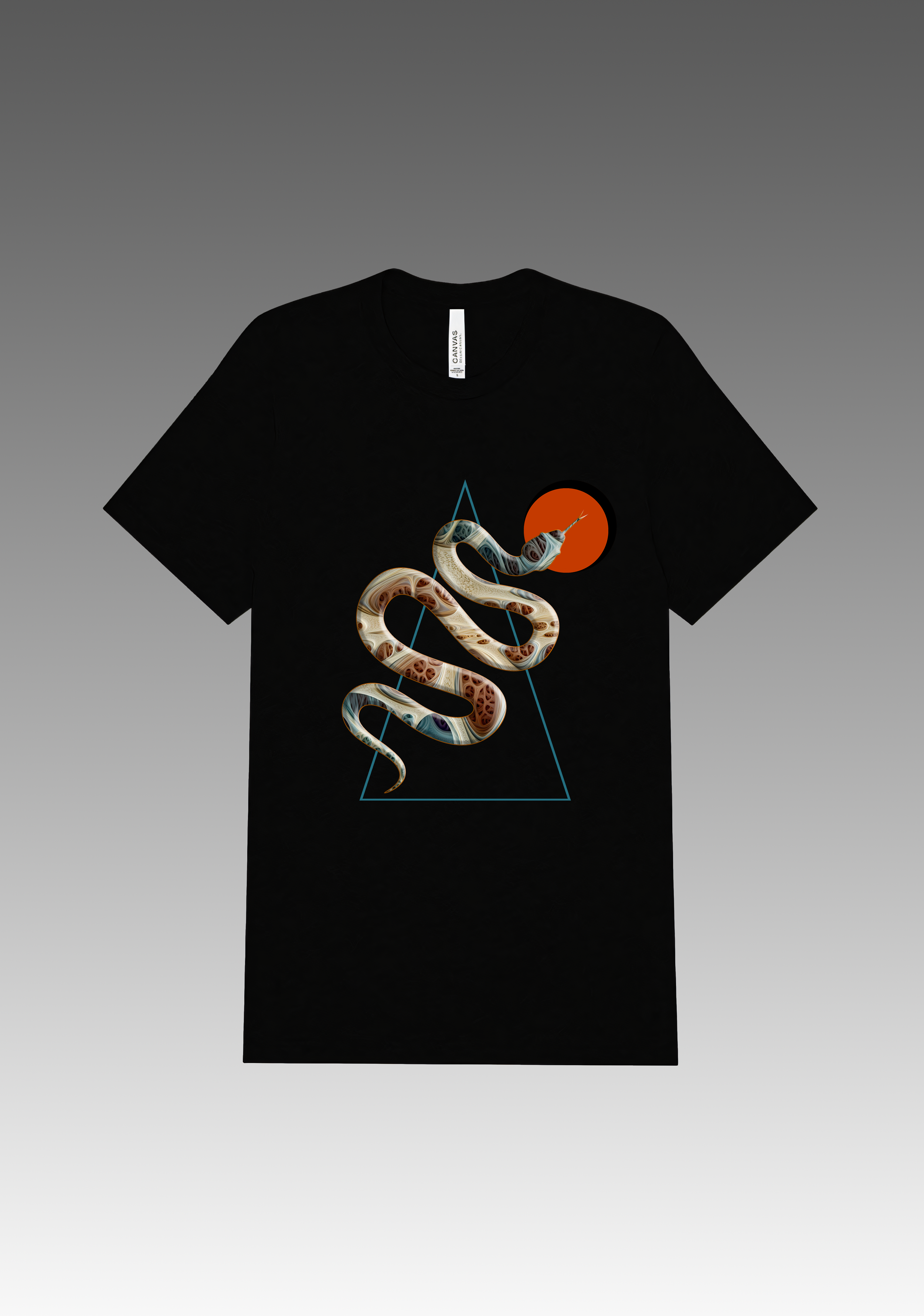 Cosmic Snake Variant #2 (1980's Glitter Edition): Black T-Shirt