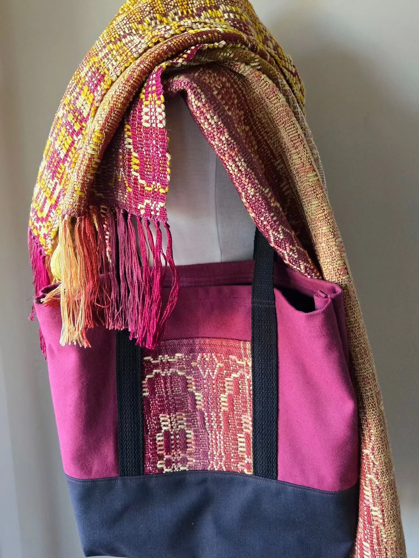 Something that I do in my studio practice that, personally, I think just makes sense to do and because to me, it's just naturally happening, I forget to talk about it; is to make sure every single inch of handwoven, one of a kind cloth is being used 