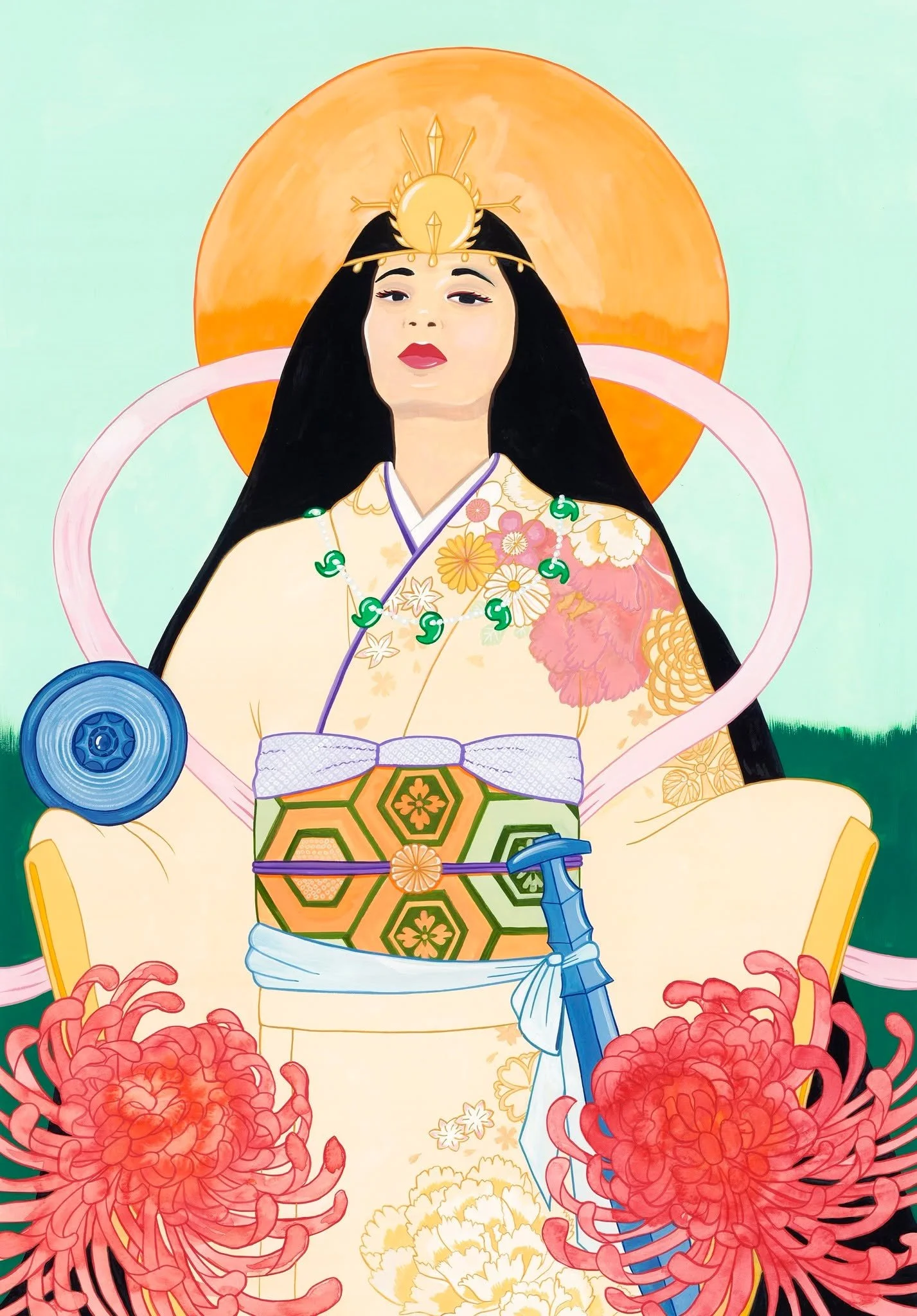 Join us this Saturday 13th December from 11 AM for a free Artist Talk with Amy Yoshikawa Couling.

Amy is a Japanese pākehā/tangata tiriti visual artist based in Ōtautahi Christchurch. She draws inspiration for her work from the rich symbolism found 