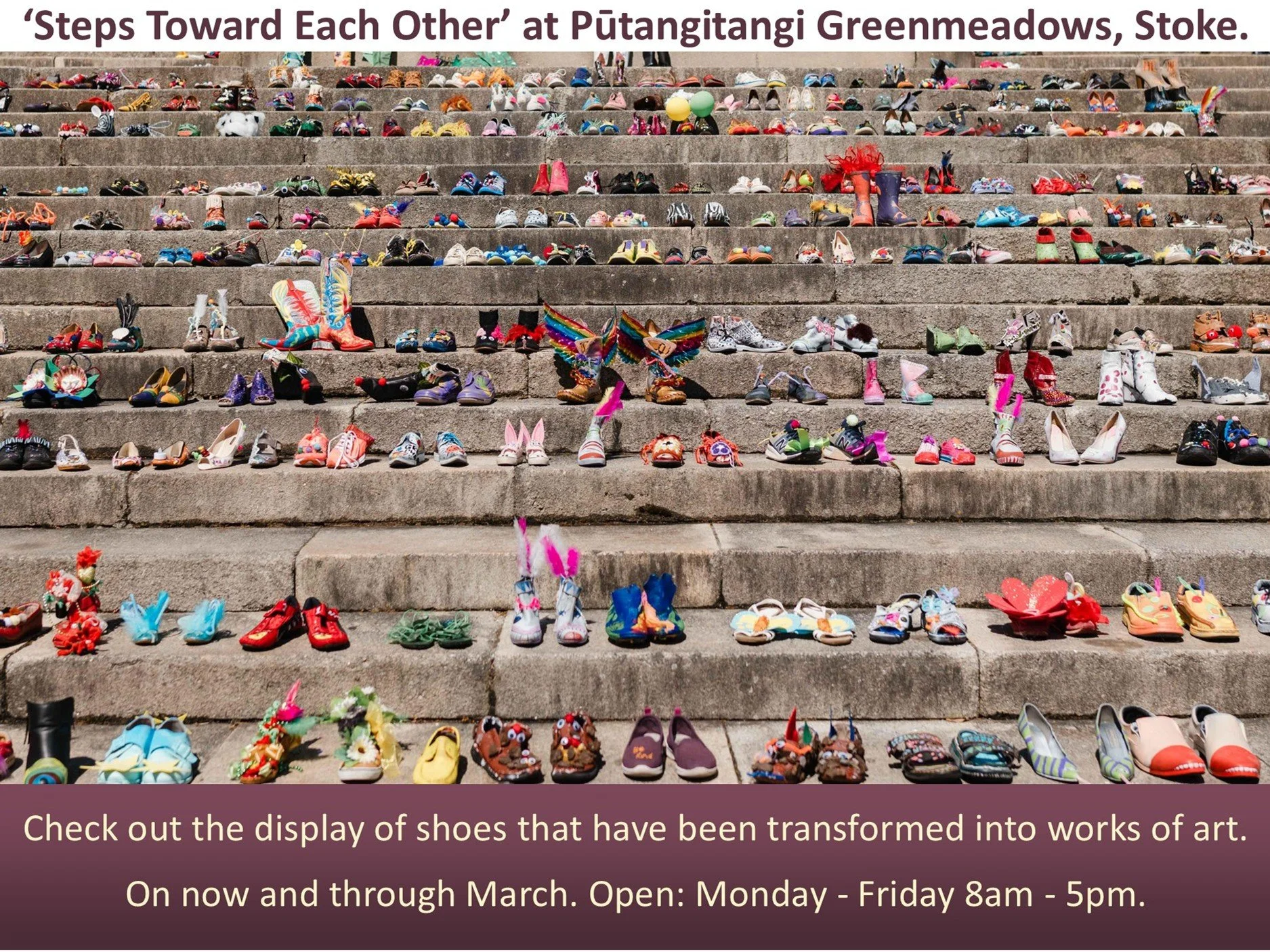 'Step Towards Each Other' Display of Decorated Shoes