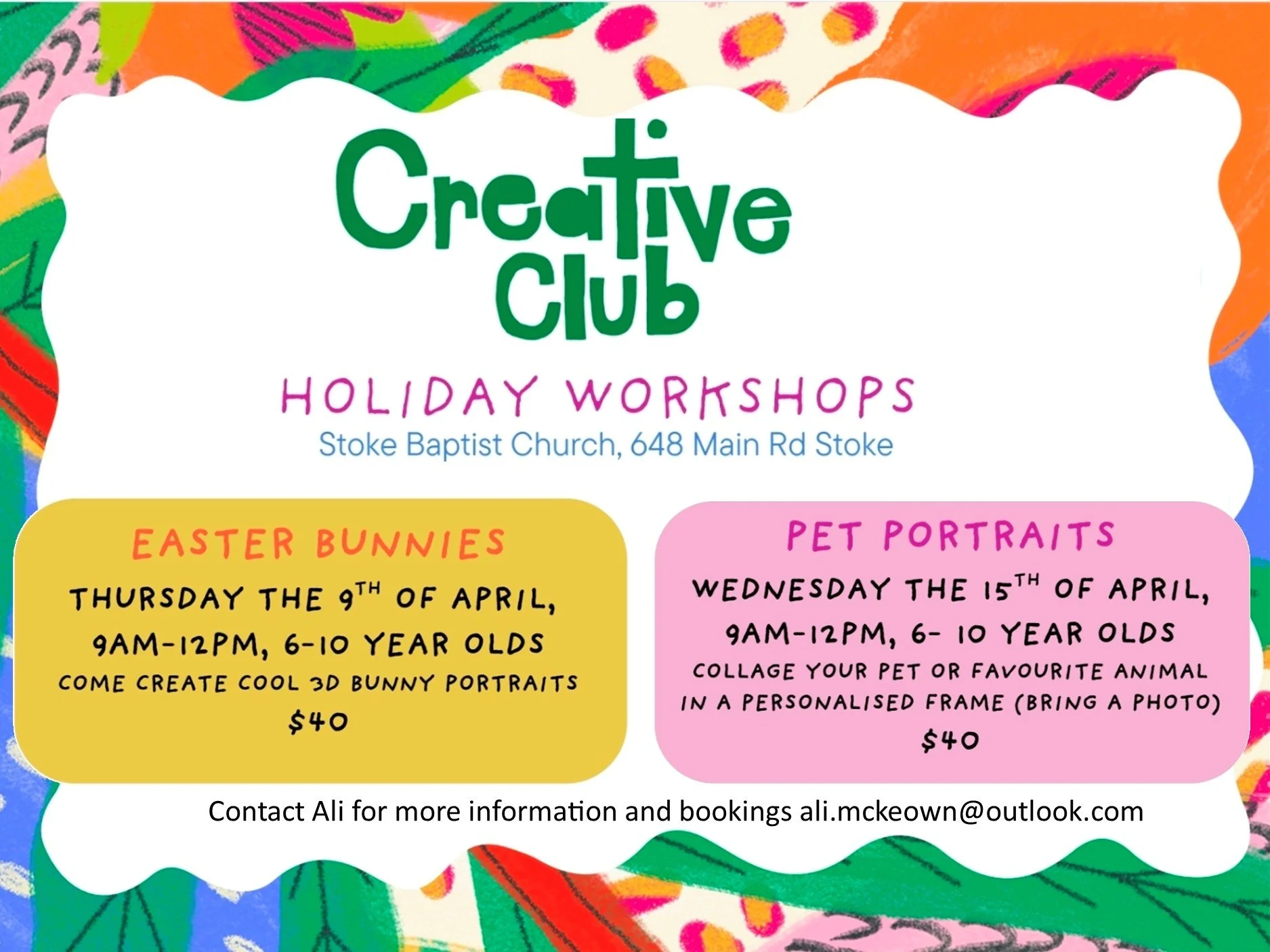Creative Club Holiday Workshops