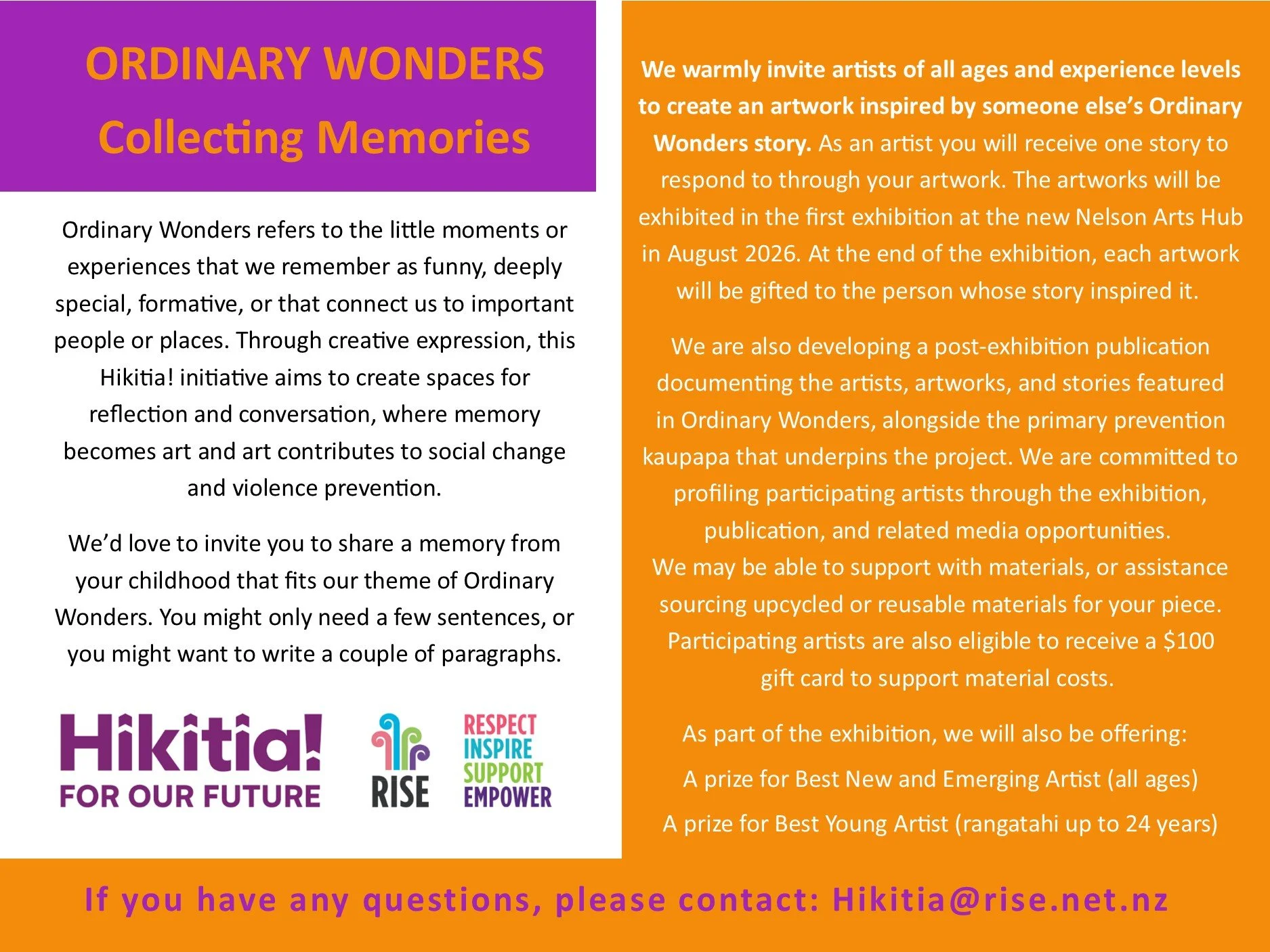 Ordinary Wonders - Call for contributions and participation