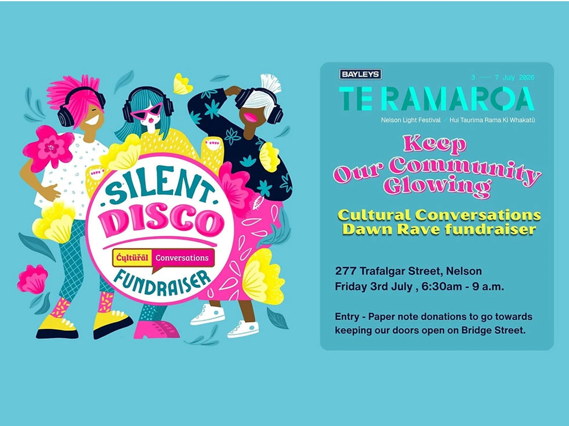 Silent Disco Fundraiser for Te Ramaroa