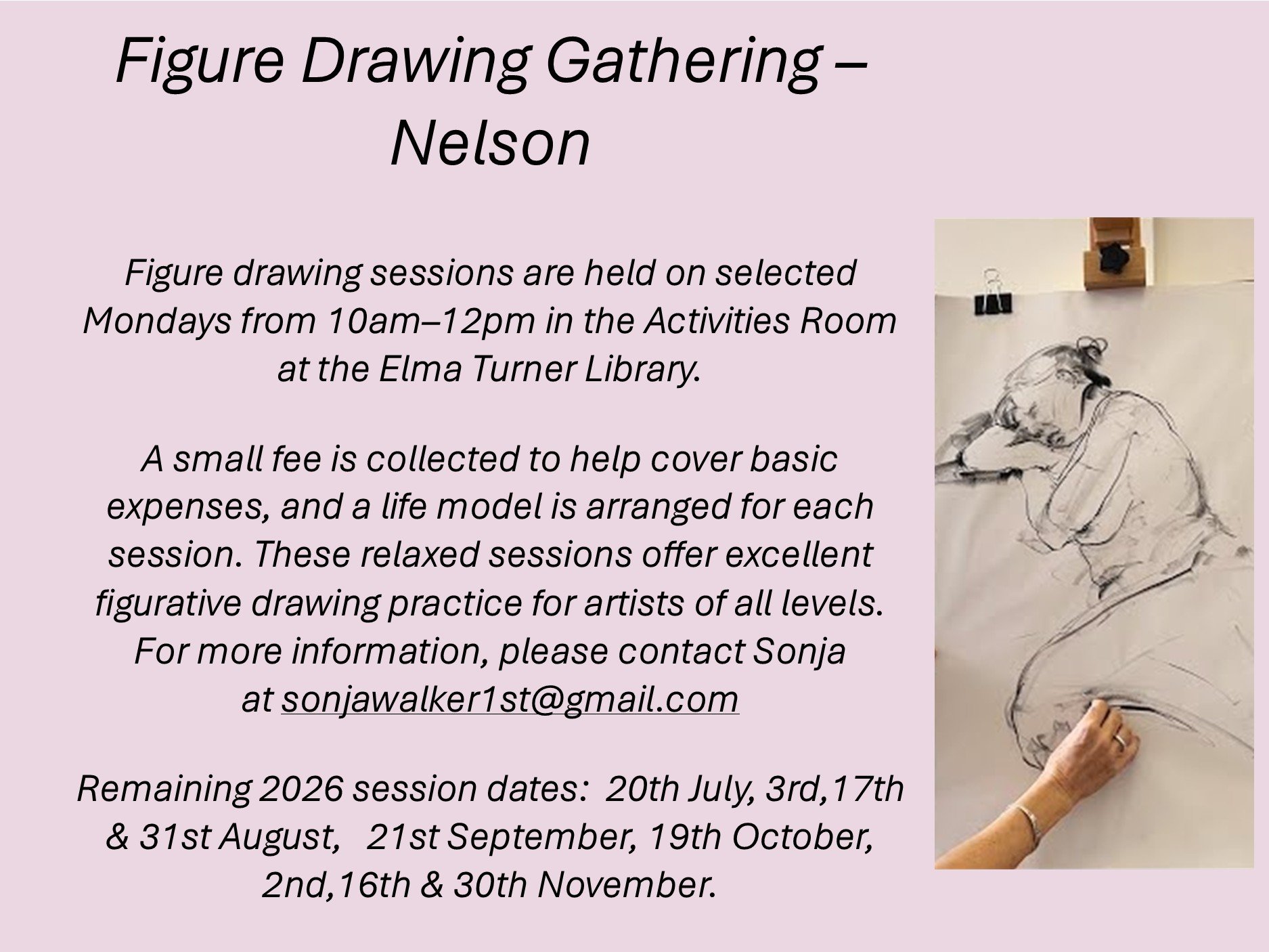 Figure Drawing Gatherings at Elma Turner Library