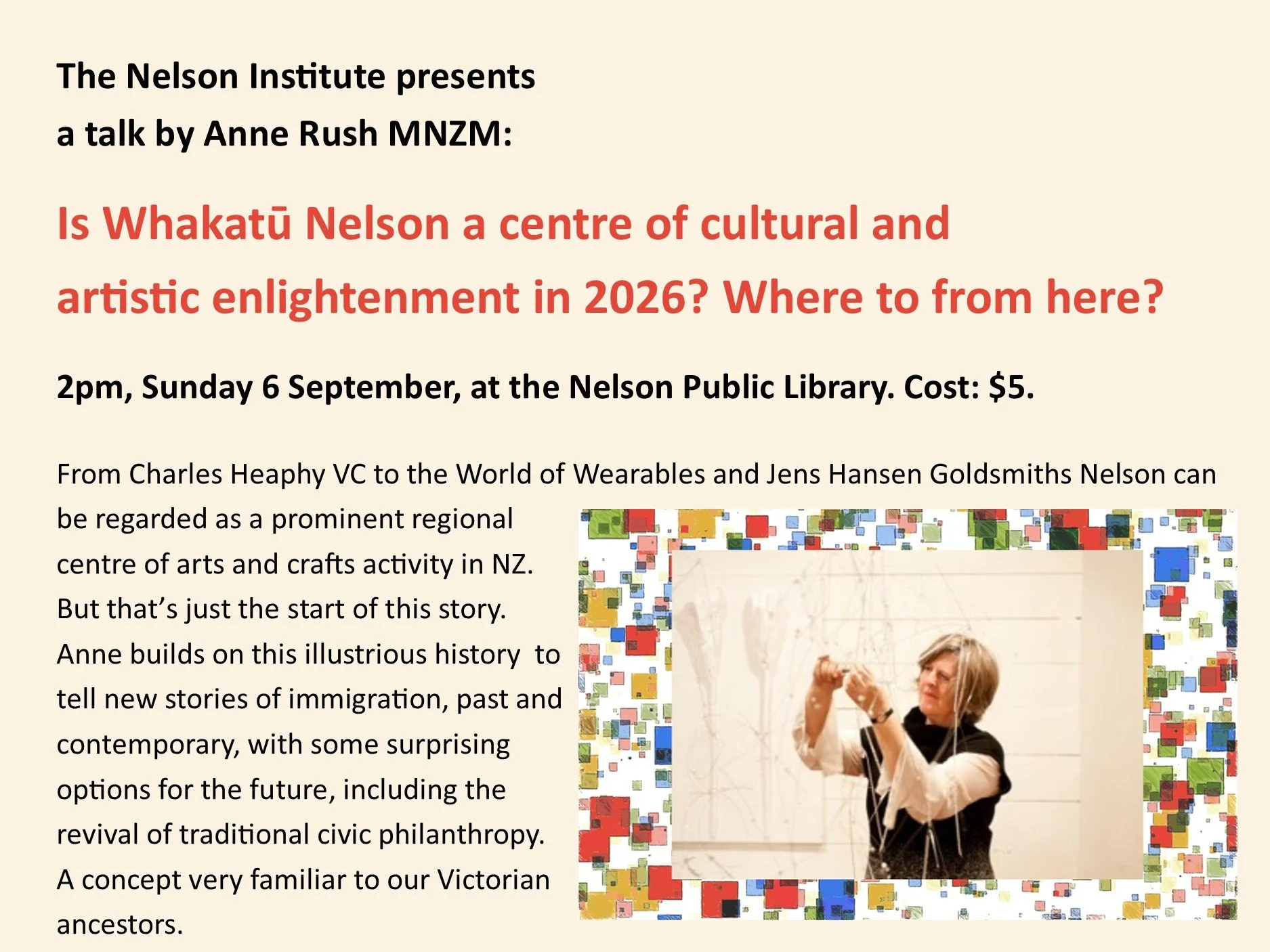 Public Talk by Anne Rush