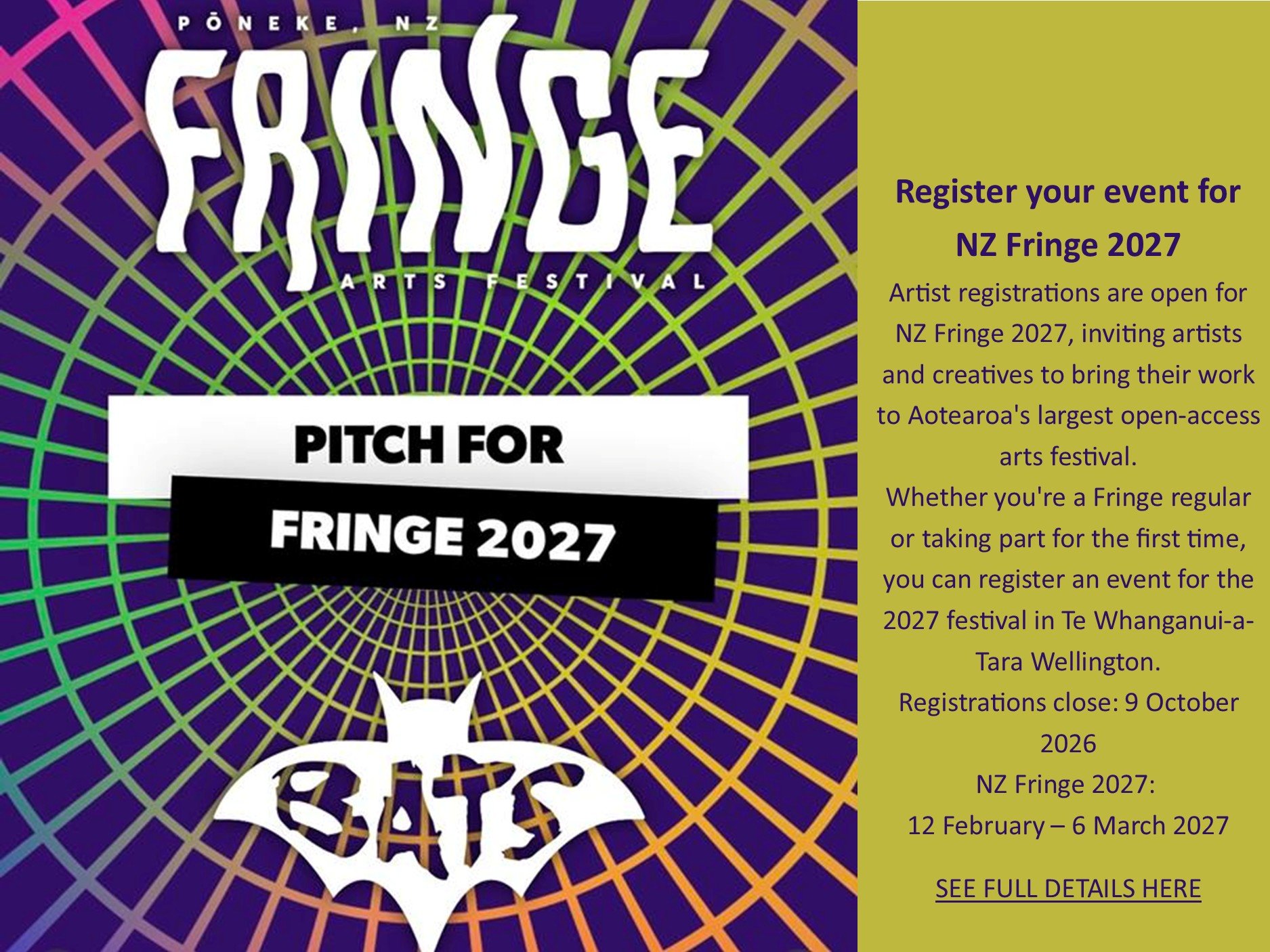 Pitch for NZ Fringe 2027