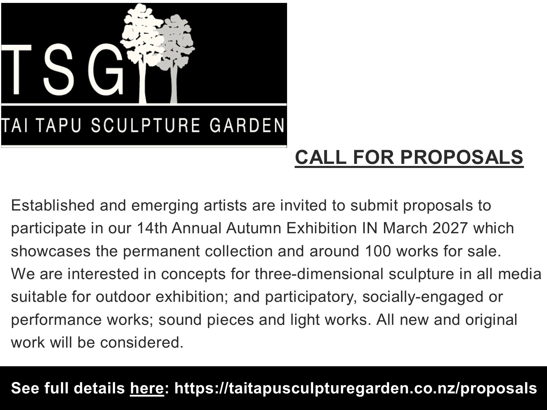 Call for 3D Proposals....