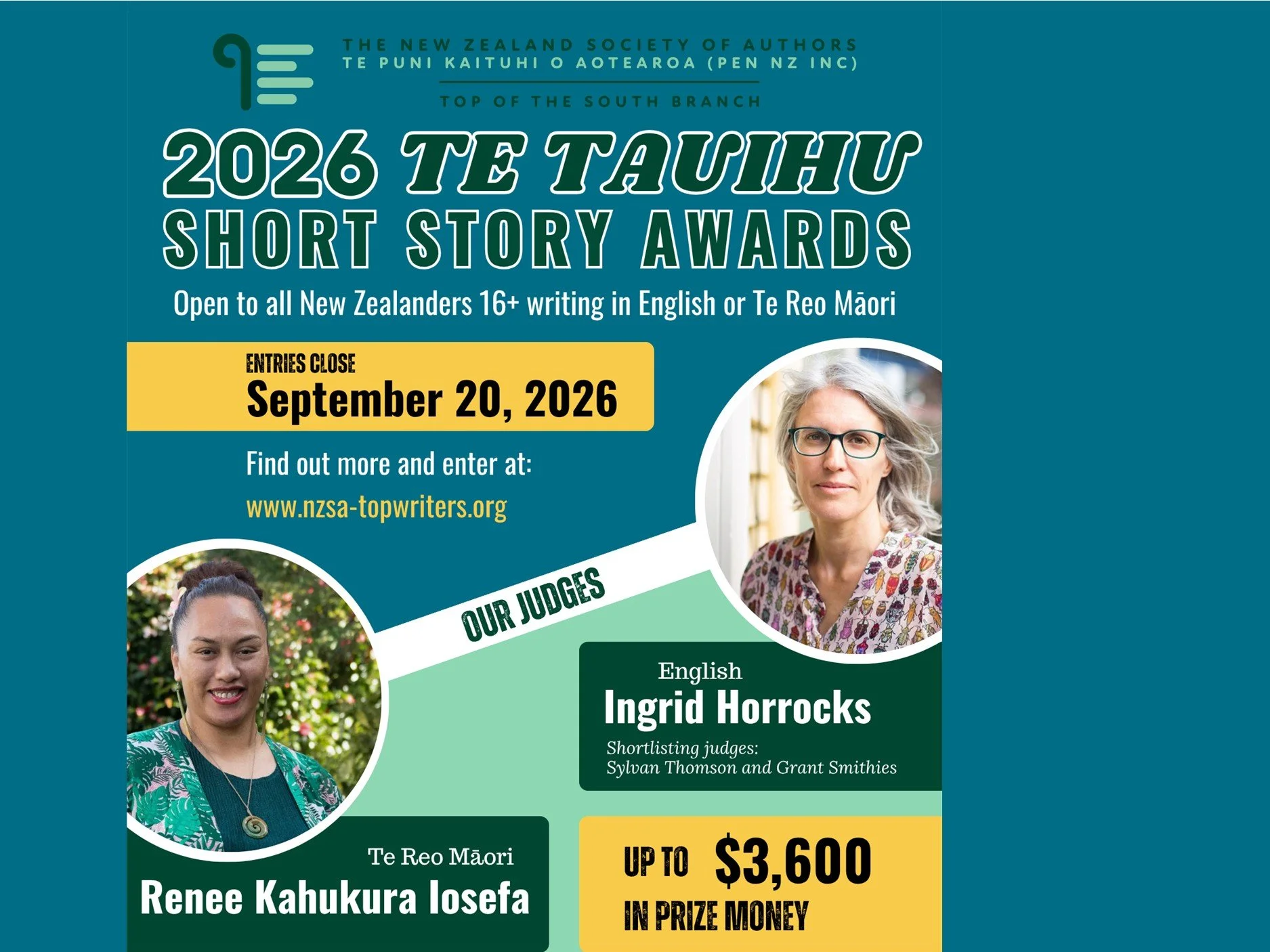 2026 Te Tauihu Short Story Awards