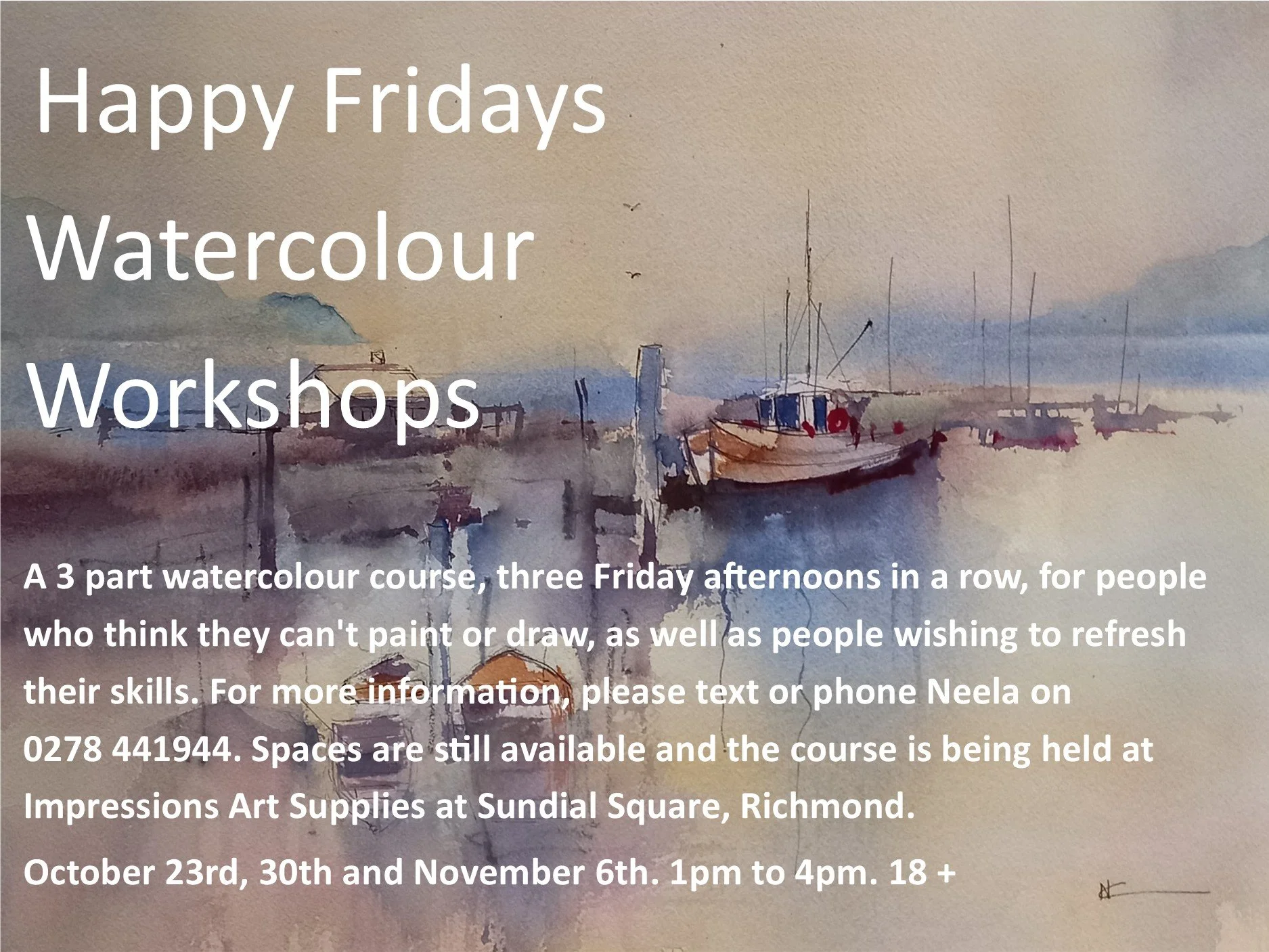Happy Fridays Watercolour Workshops
