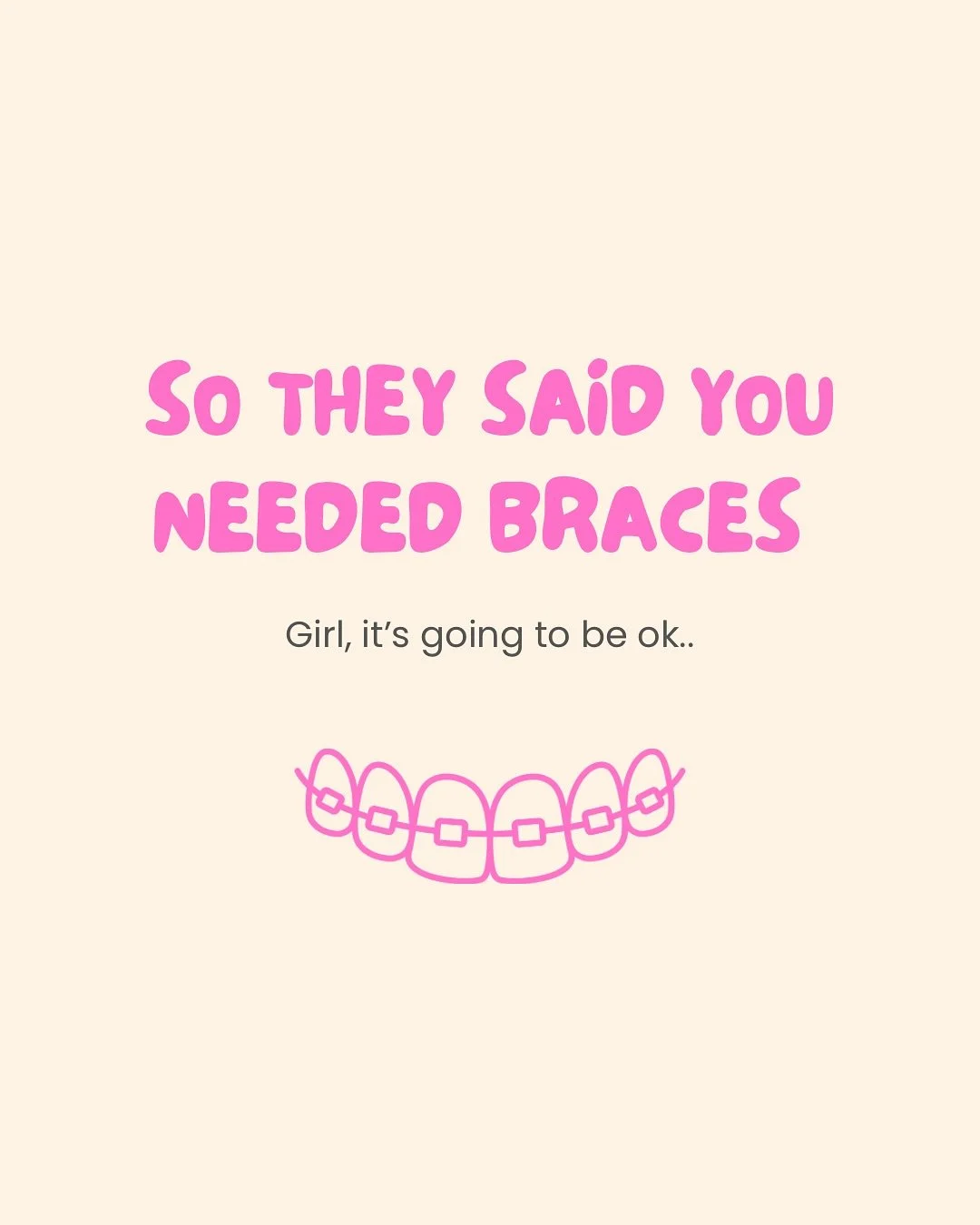 Every girl freaks out about getting braces &mdash; until she realises it&rsquo;s not about the metal, it&rsquo;s about short term pain for long term glow up 🤩👏🏽

Patience, self-care, confidence, that&rsquo;s the real straightening happening here.
