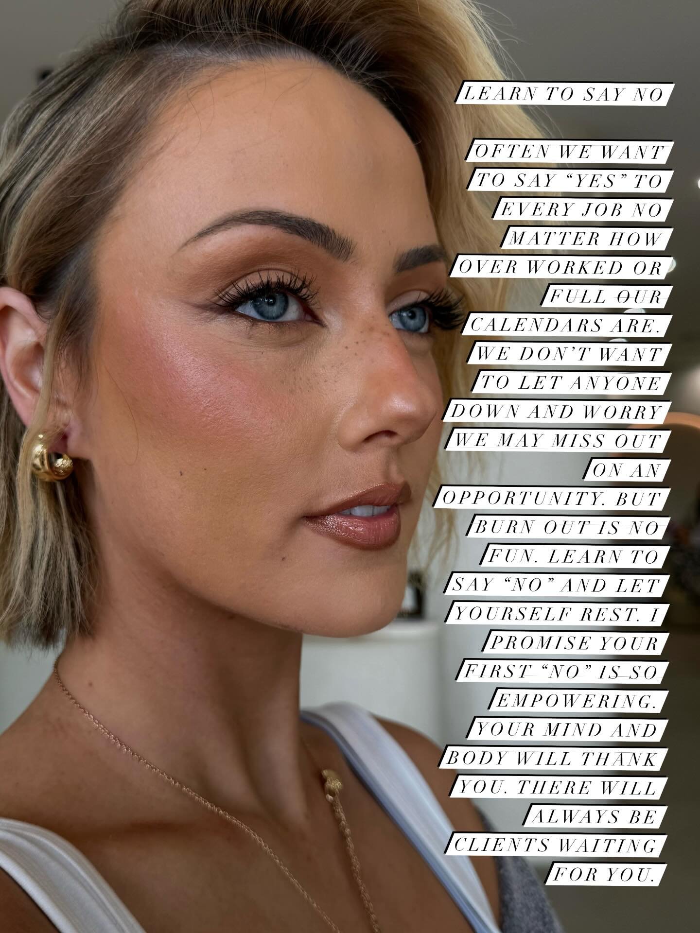 Important things I&rsquo;ve learn as a makeup artist of 17 years. 

My biggest takeaway 

Comparison is the biggest killer of growth. Look to other artists for inspiration, stop looking at them as competitors. There is so much to go around, we should