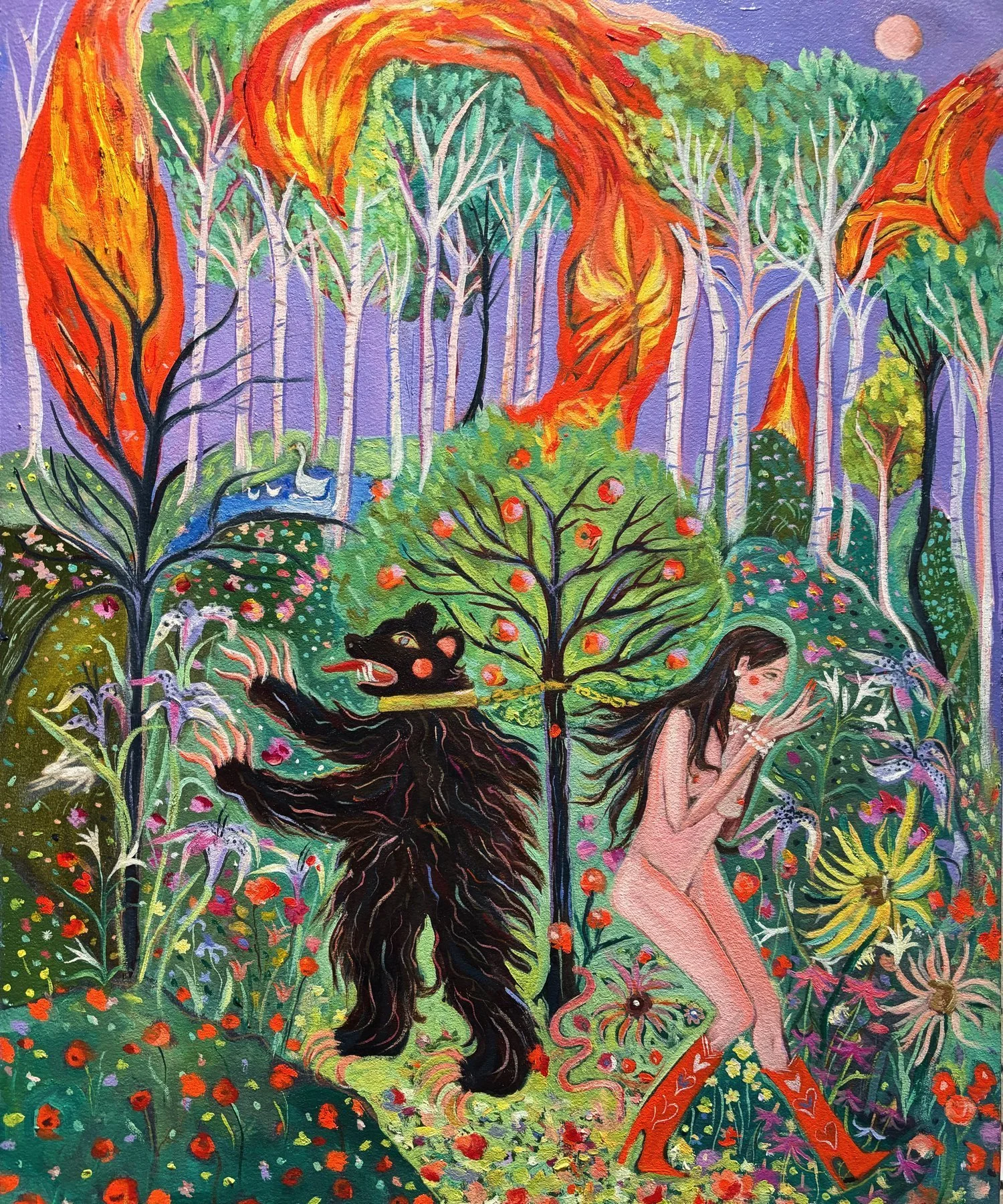 Expulsion from the Garden (oil on canvas, 16 x 20 in)