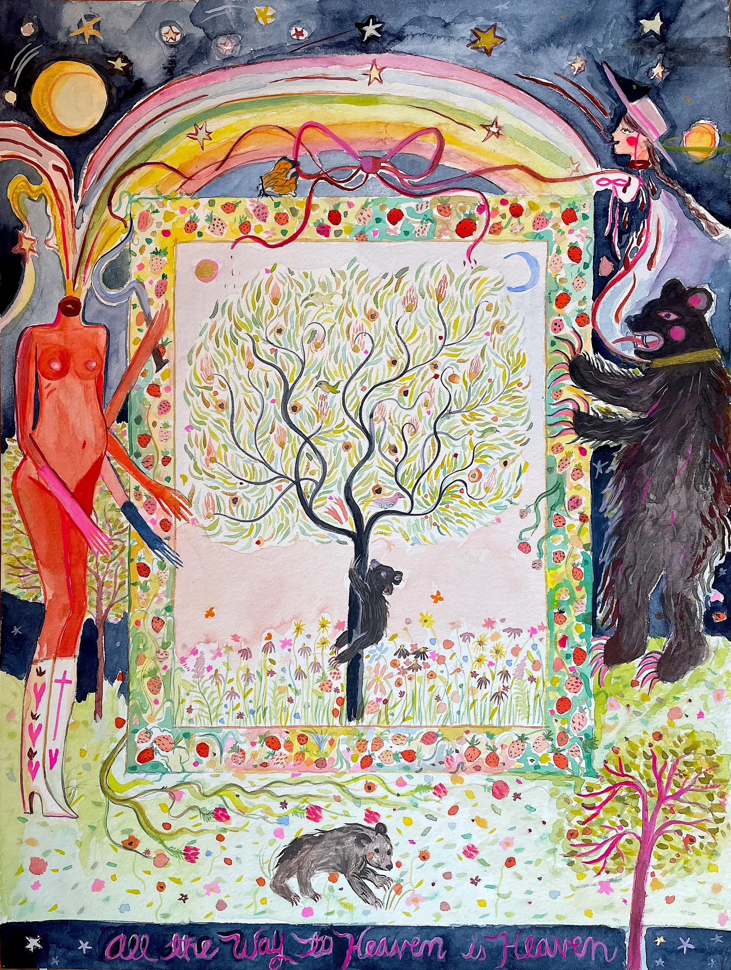 "All the Way to Heaven is Heaven" - Saint Catherine of Siena (watercolor)