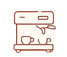 line art of an espresso machine