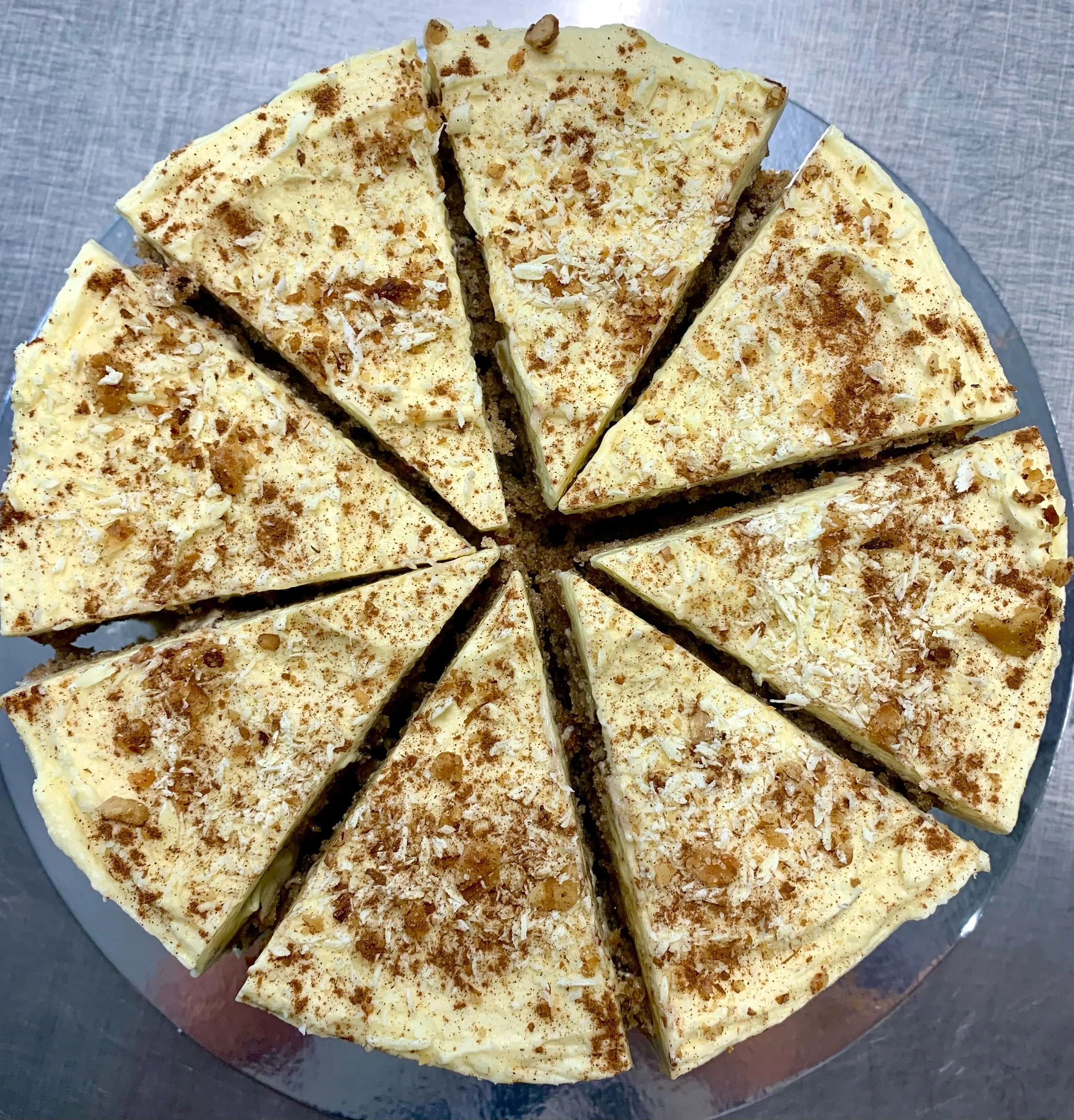 Carrot, Walnut Cake with Citrus Cream Cheese Frosting