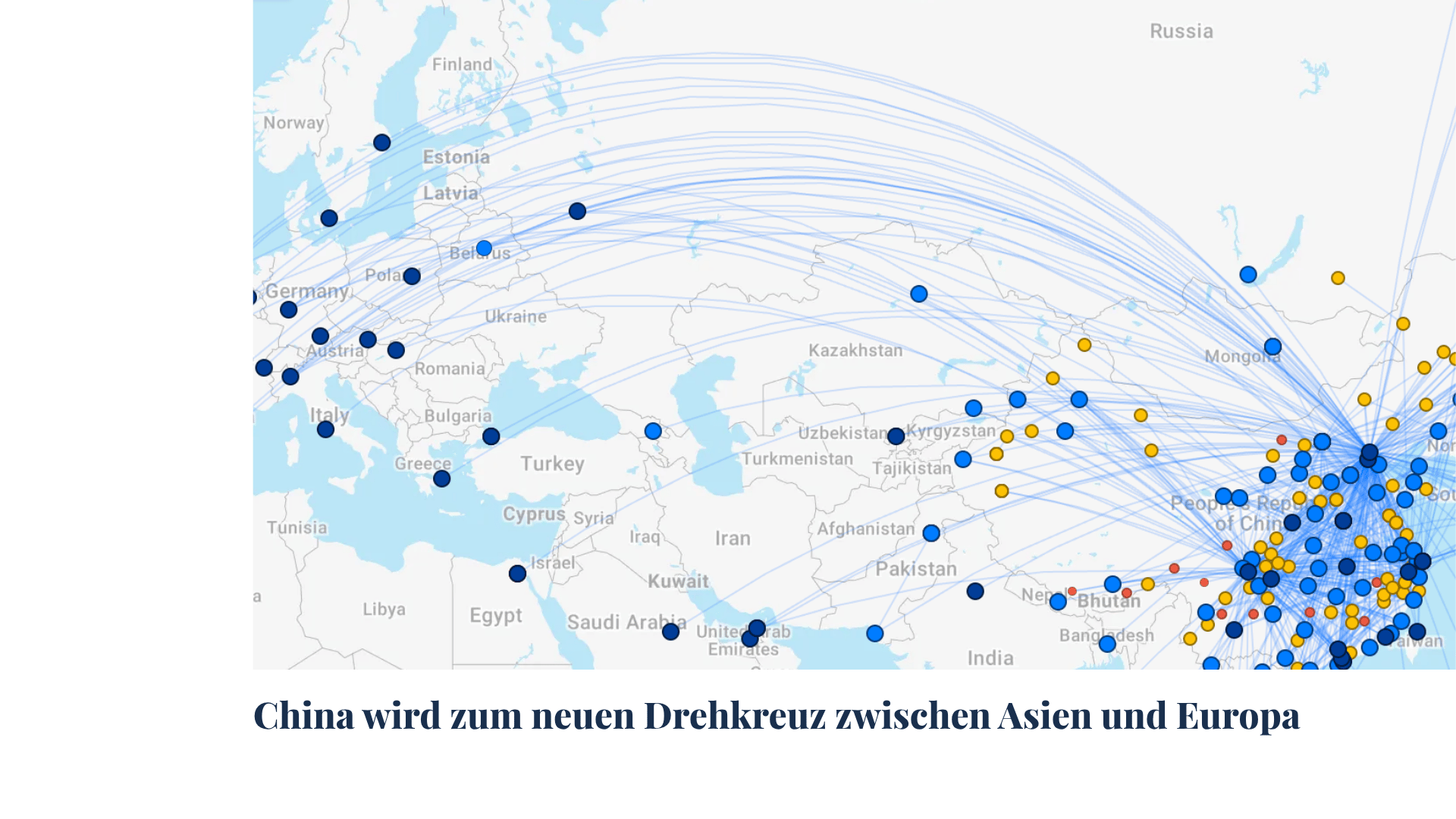 China wird zum neuen Drehkreuz zwischen Asien und Europa
