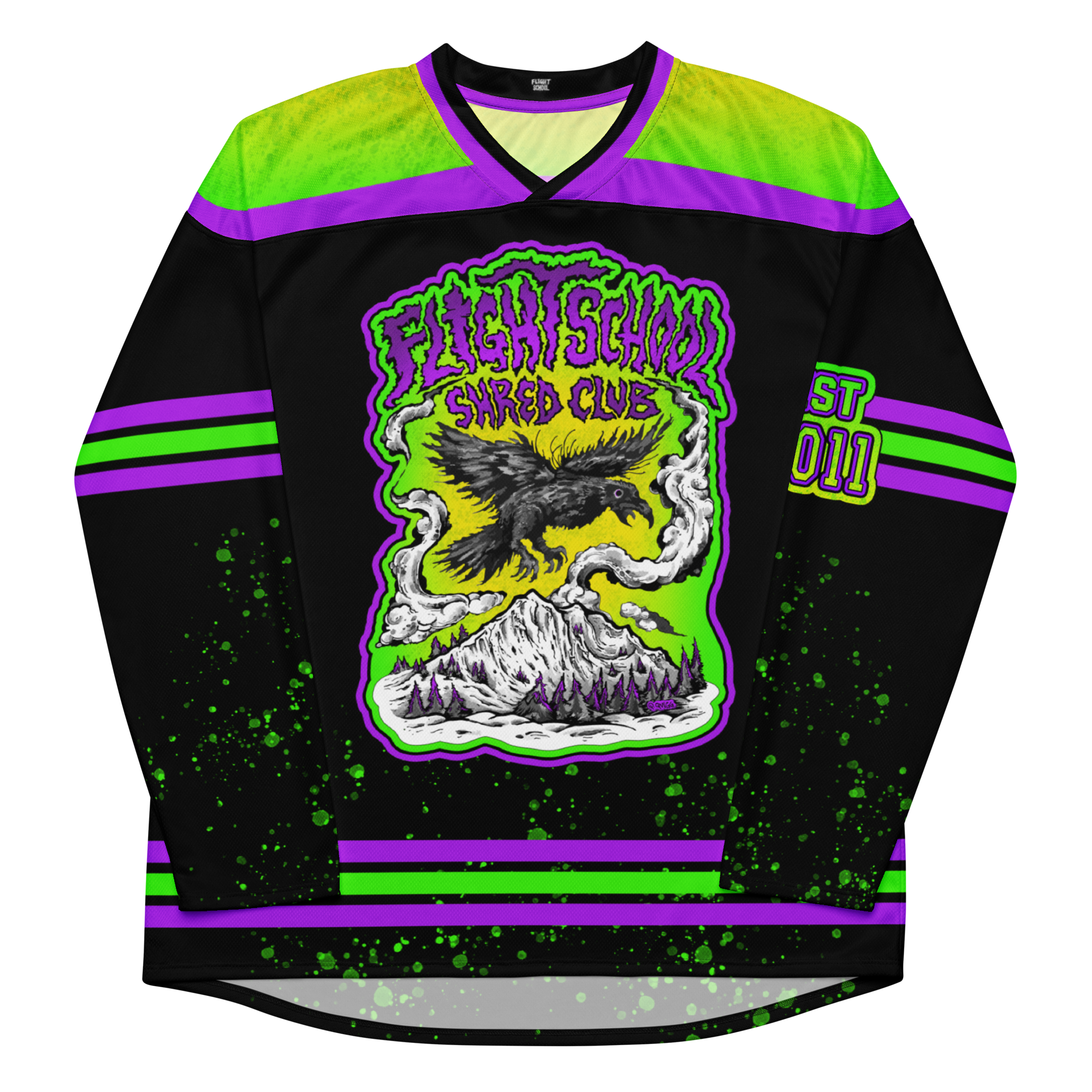 Rad Raven Hockey Jersey - Slime Green