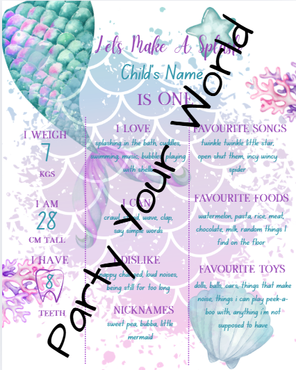 Let's Make A Splash – Editable Milestone Board (Digital Download)