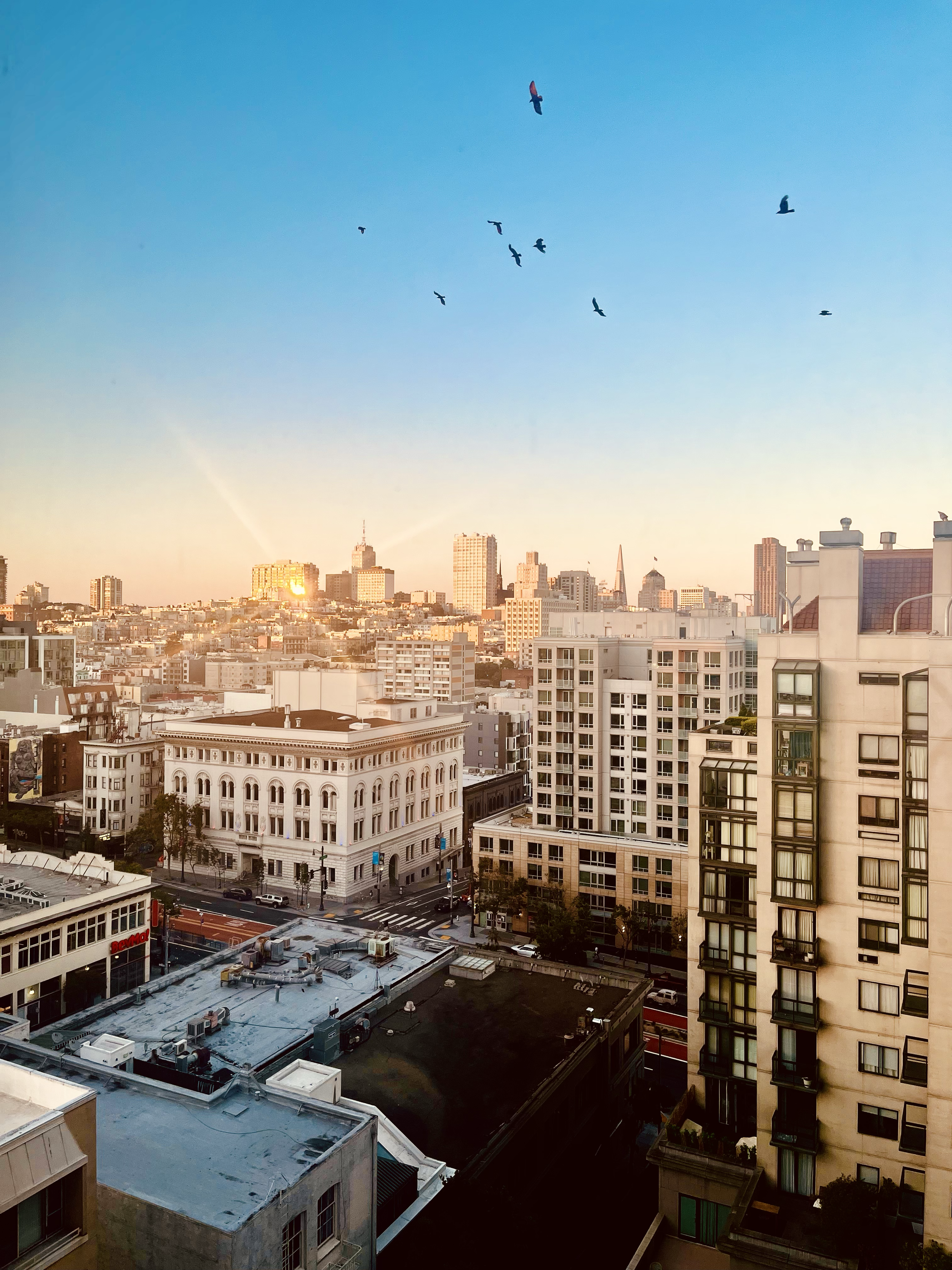 City Skyline with Blue Sky.png