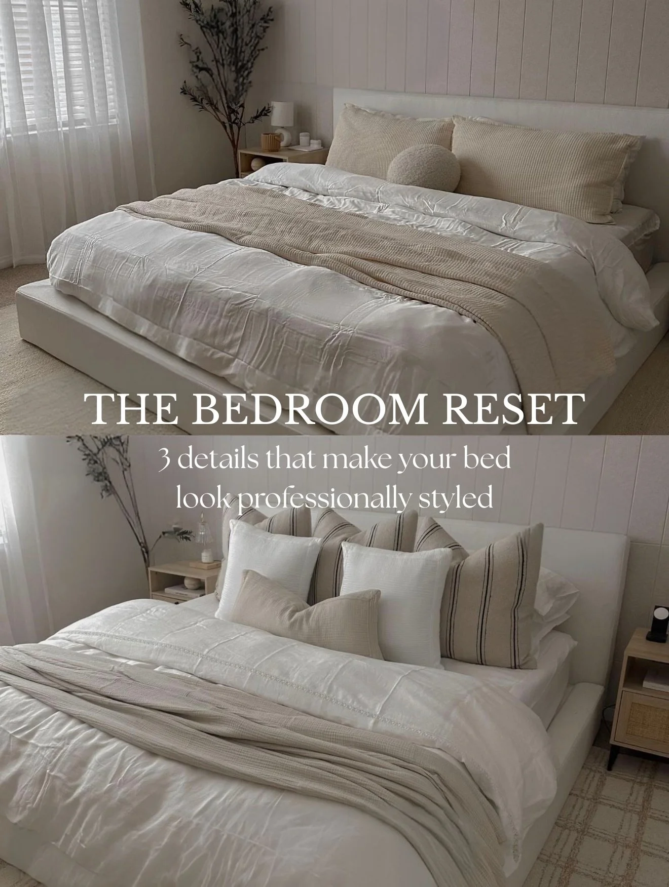 A clean bedroom is one thing. A space that feels completely reset is another. ✨

It&rsquo;s the little details that make the difference, fresh linens, thoughtfully styled bedding, re-organizing and changing key decor staging details, clear surfaces, 
