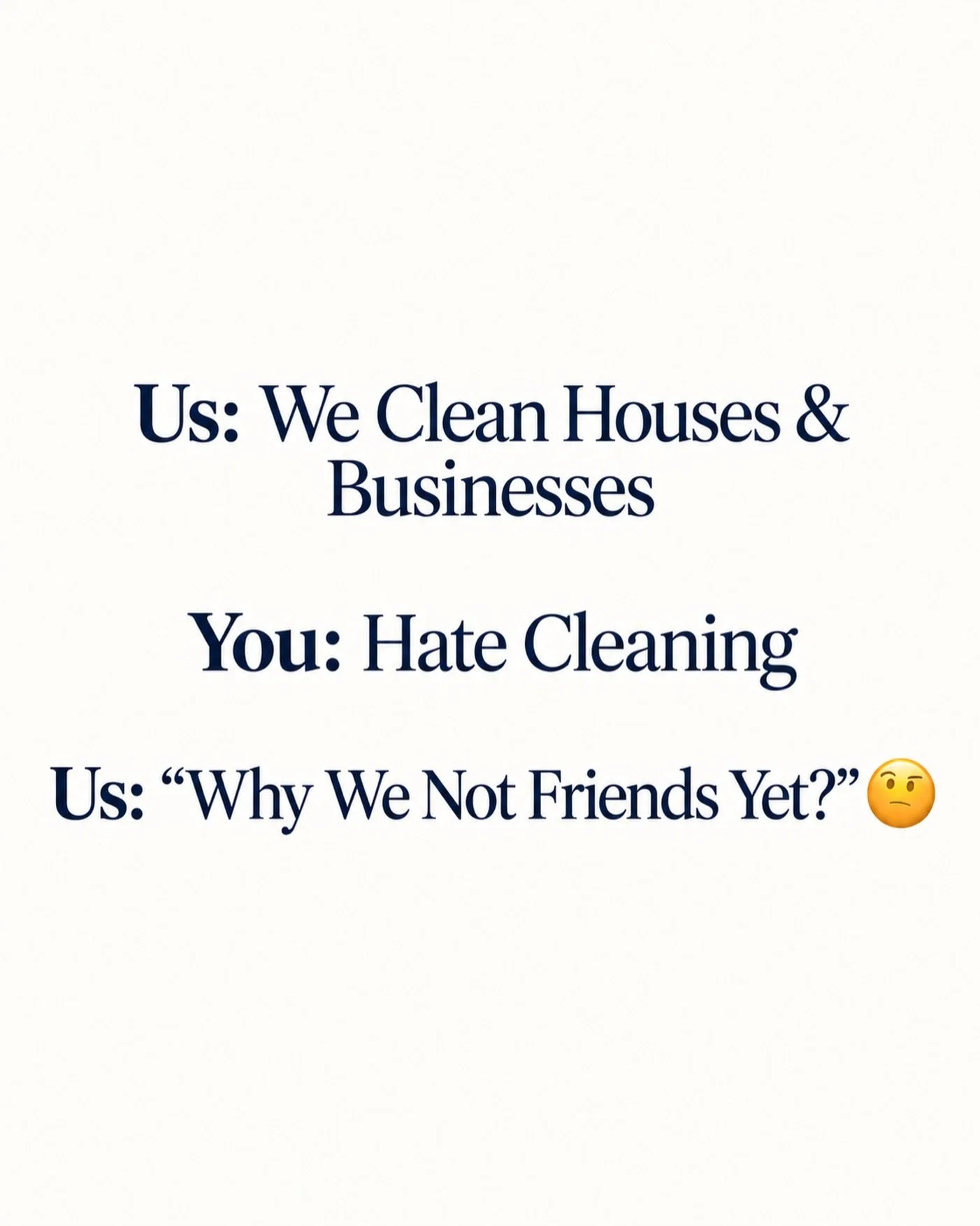 The math is literally mathing&hellip; so why we not friends yet? 🤨😂

🏠 Residential
🏢 Commercial
✨ One-time &amp; recurring cleaning

📍 Miami-Dade &amp; Broward
📲 Book your Keepr &rarr; @findmykeepr

Tag somebody who keeps saying &ldquo;I&rsquo;