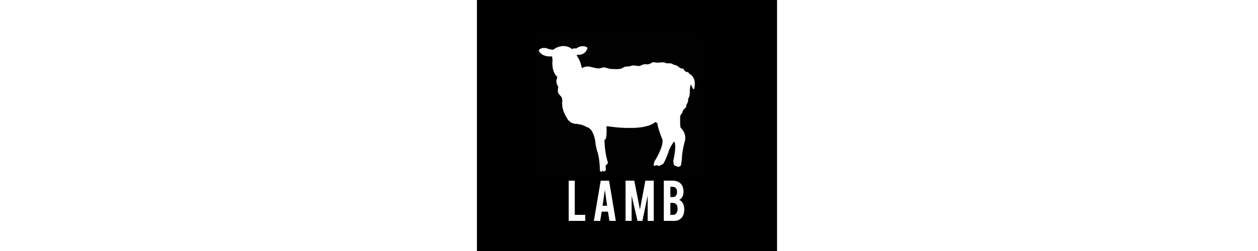 Silhouette of a sheep with the word 'LAMB' underneath.