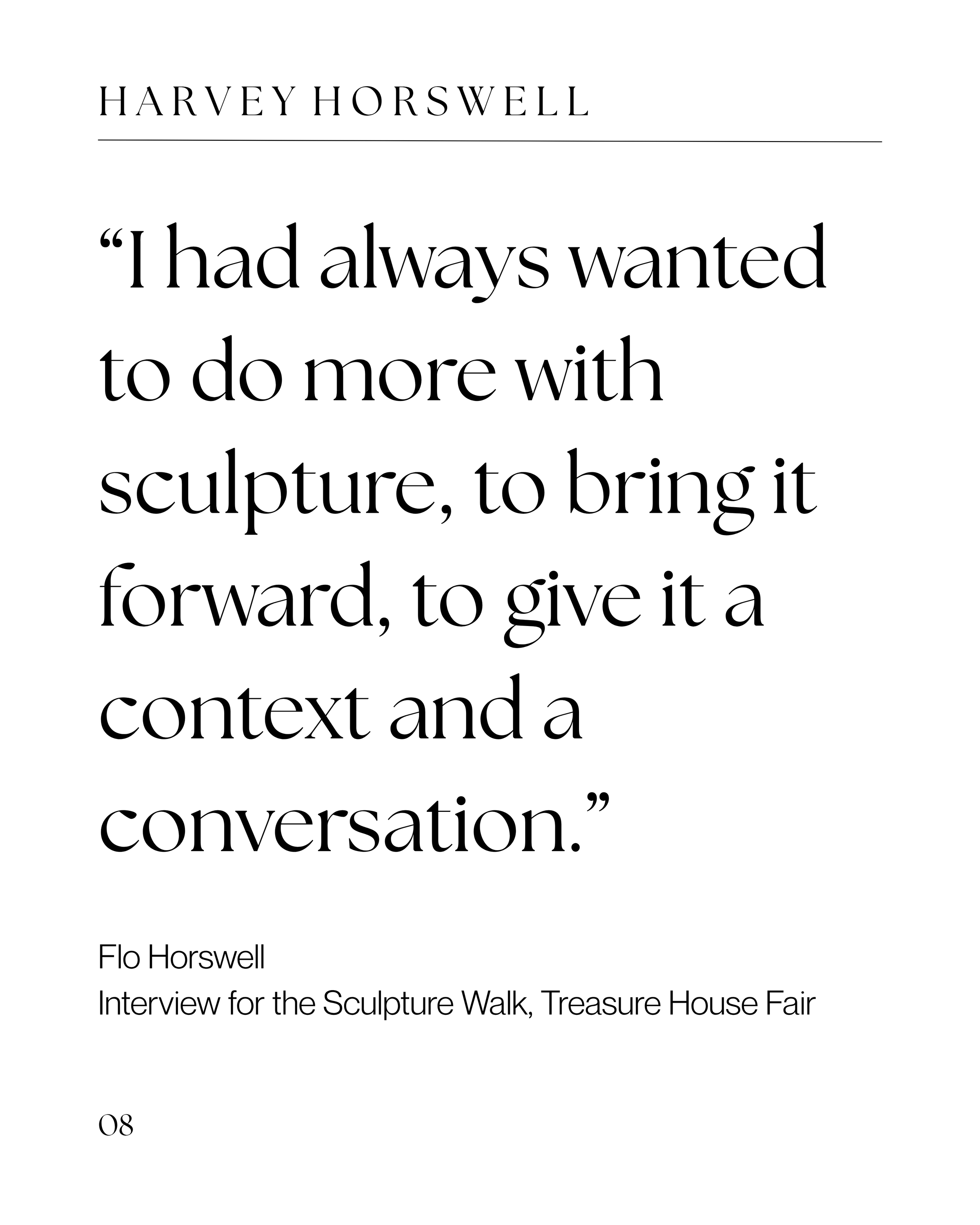 Quote by Flo Horswell on a white background, with book and publication details below.