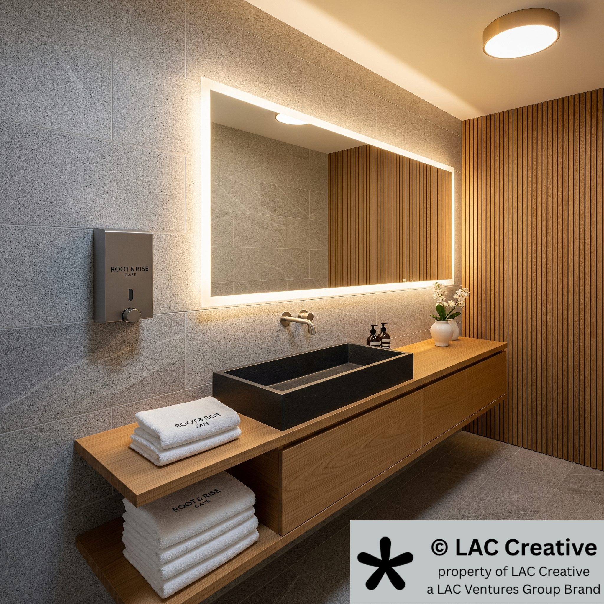 This professional concept rendering was created by LAC Creative and remains its property. Usage rights are exclusively licensed to The Luc Cochran Foundation, Inc.