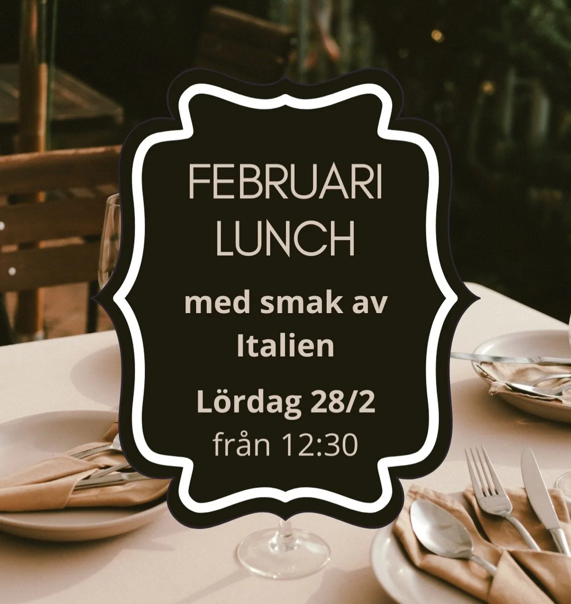 Sugen p&aring; lunch? Den 28/2 &auml;r det dags igen - denna g&aring;ng med Italienskt tema! 🇮🇹

Boka din plats p&aring; info@regnabnb.se

Obs - begr&auml;nsat antal platser. F&ouml;rst till kvarn!