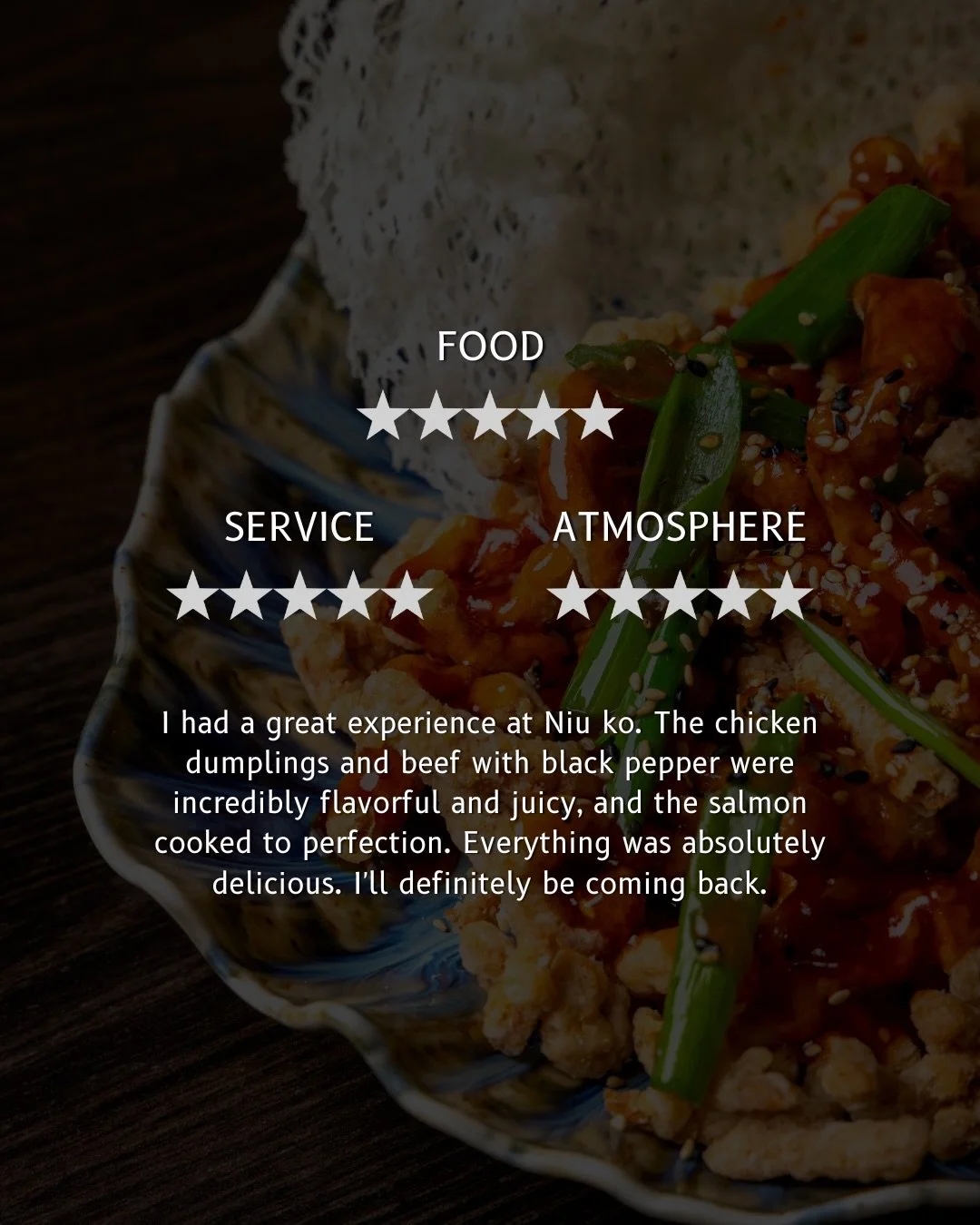 Lovely reviews from our guests at Niu Ko! ✨🥢🍜

#niuko #googlereviews #halal #londonrestaurant #londonfood