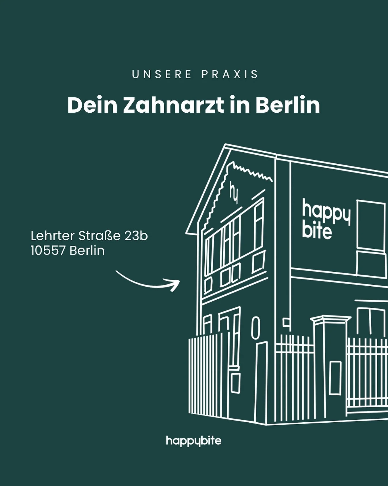 🦷 Dein Zahnarzt mitten in Berlin!
Besuche uns in unserer modernen Praxis in der Lehrter Straße 23b, 10557 Berlin.
Wir freuen uns auf dich!
