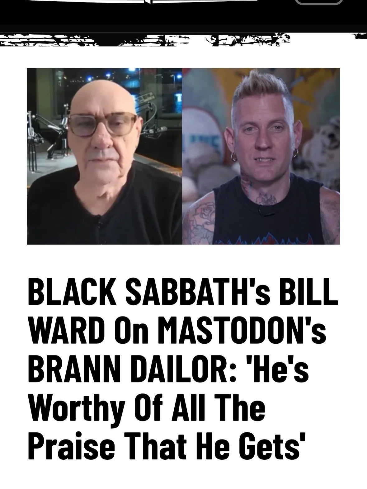 Humbled and grateful to hear these words from a master of the craft. @billwarddrummer Thank you for being my biggest inspiration. 🙏 @creamale. 

Check out the full interview at  https://youtu.be/jzOx6Lpx2lo?si=FpPTvTqdnVlQH0PR