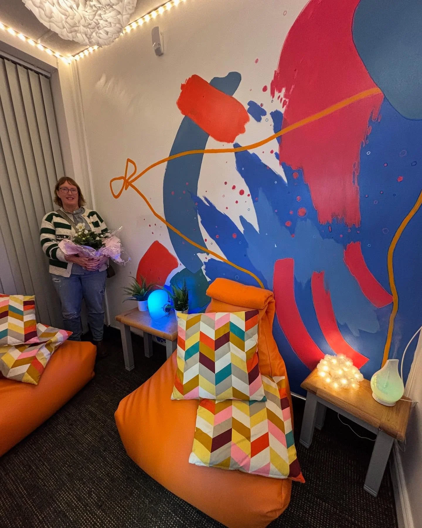 The Collective chairperson @elainehall_art  and Director @sheilamacnallyart were delighted to attend the official launch today of C3 Sensory Room. The room furniture was funded by @goreycommunityschool TY fundraising and Sheila provided a mural based