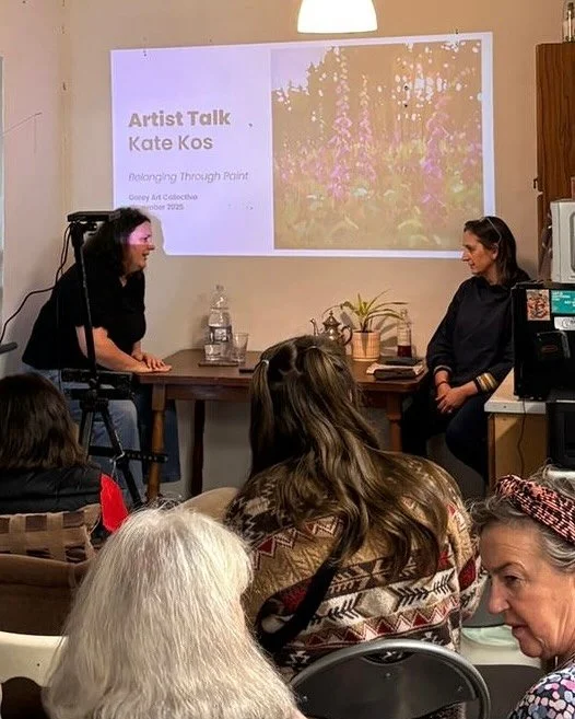 We had a full house last night for our first Artist talk with watercolour, gouache and acrylic artist @kate_kos  Kate walked us through her journey as a creative from the milestones that shaped her path to the materials she uses. The feedback was hug