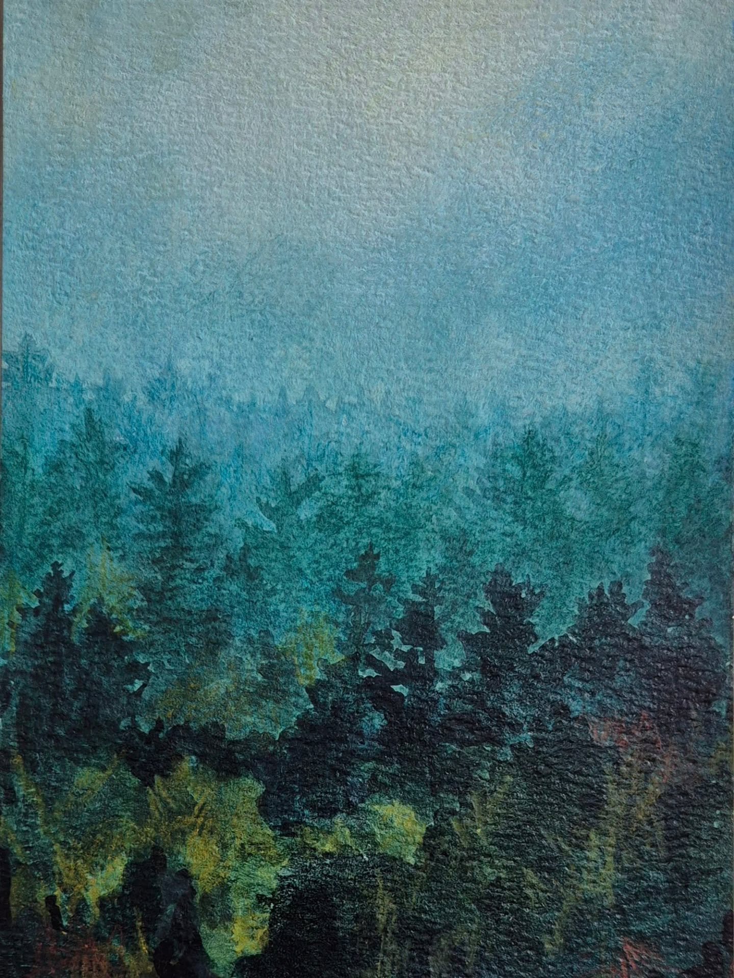 Beecraigs Study III (Mist). Watercolour, inks, pastels, oil based crayon.

This is one of my 10 contributions to the Postcards at the Line exhibition.
Postcards at the Line Gallery is on until the 23rd November - over 350 works with prices up to &pou