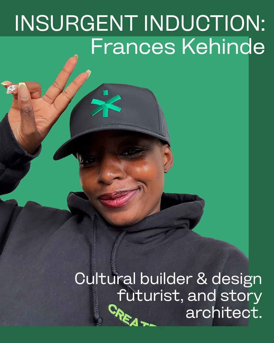 Introducing Frances (Frank) Kehinde to the Insurgent network.
Co-Founder and Creative Strategy Director at @duocreativemedia 

Over a decade shaping strategy for brands like Google, Virgin Atlantic, and Hugo Boss.
Insight-led. Imagination-driven.
Cam